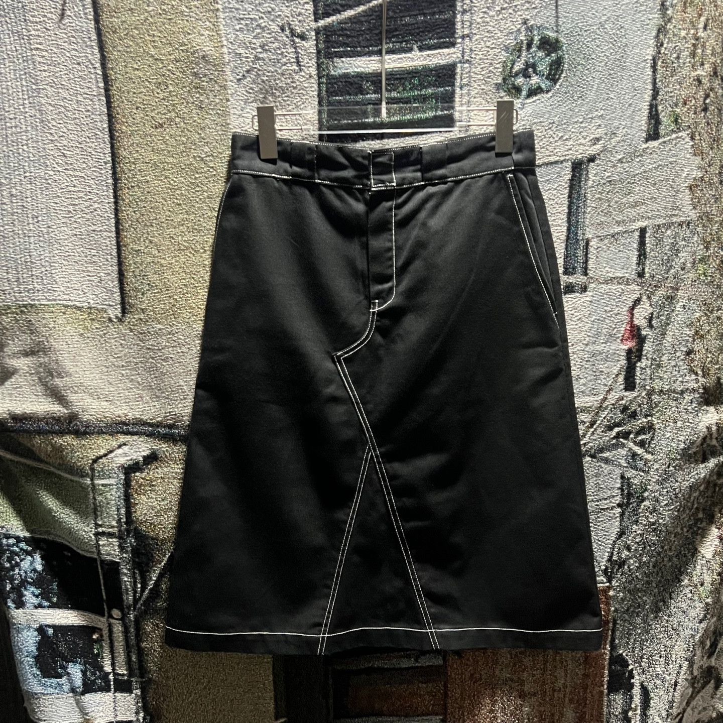 Stussy Dickies Work Stitch Midi Skirt Black