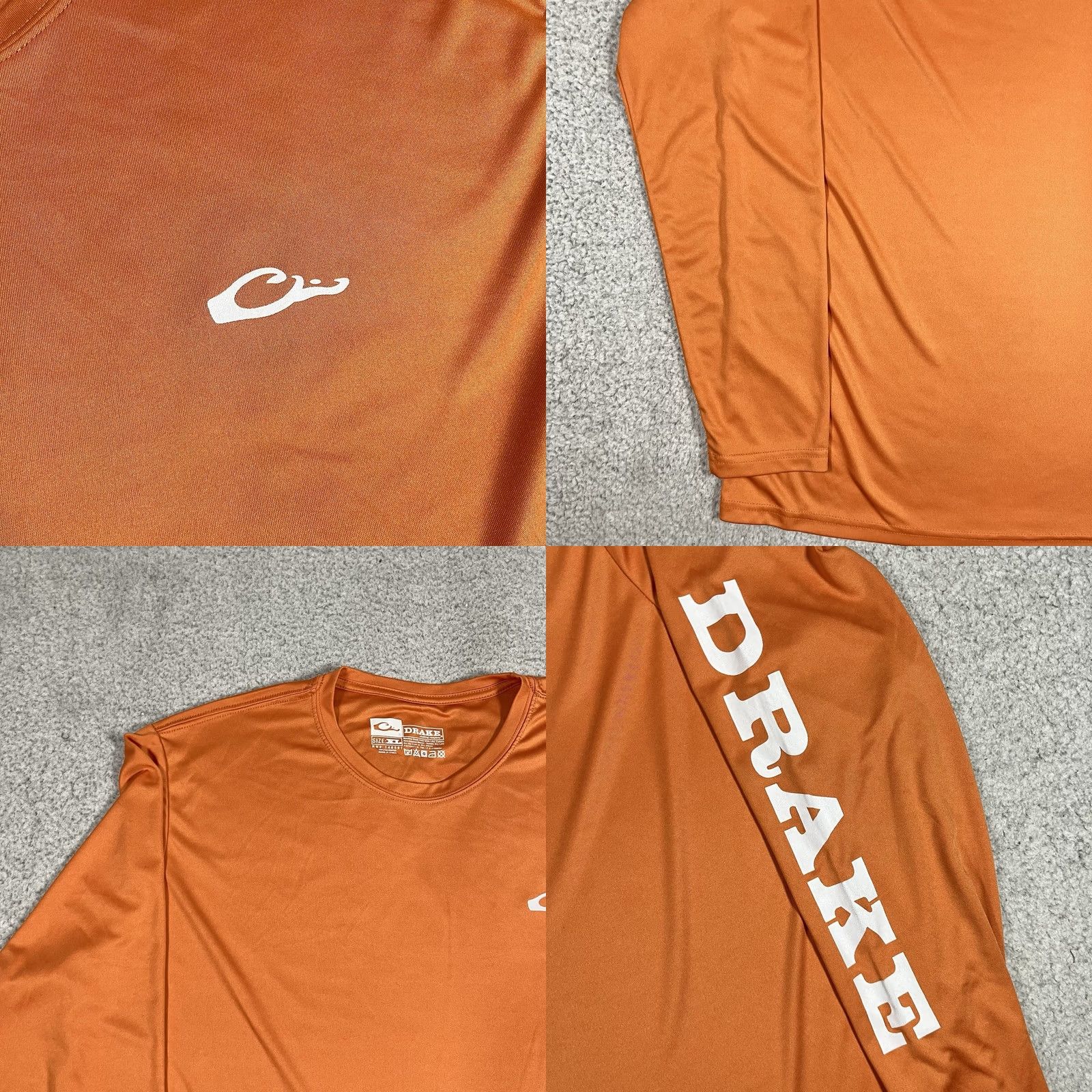 Vintage Drake Waterfowl Mens Shirt XL Orange Long Sleeve Performance Hiking Hunting Shirt Size US XL / EU 56 / 4 - 8 Thumbnail