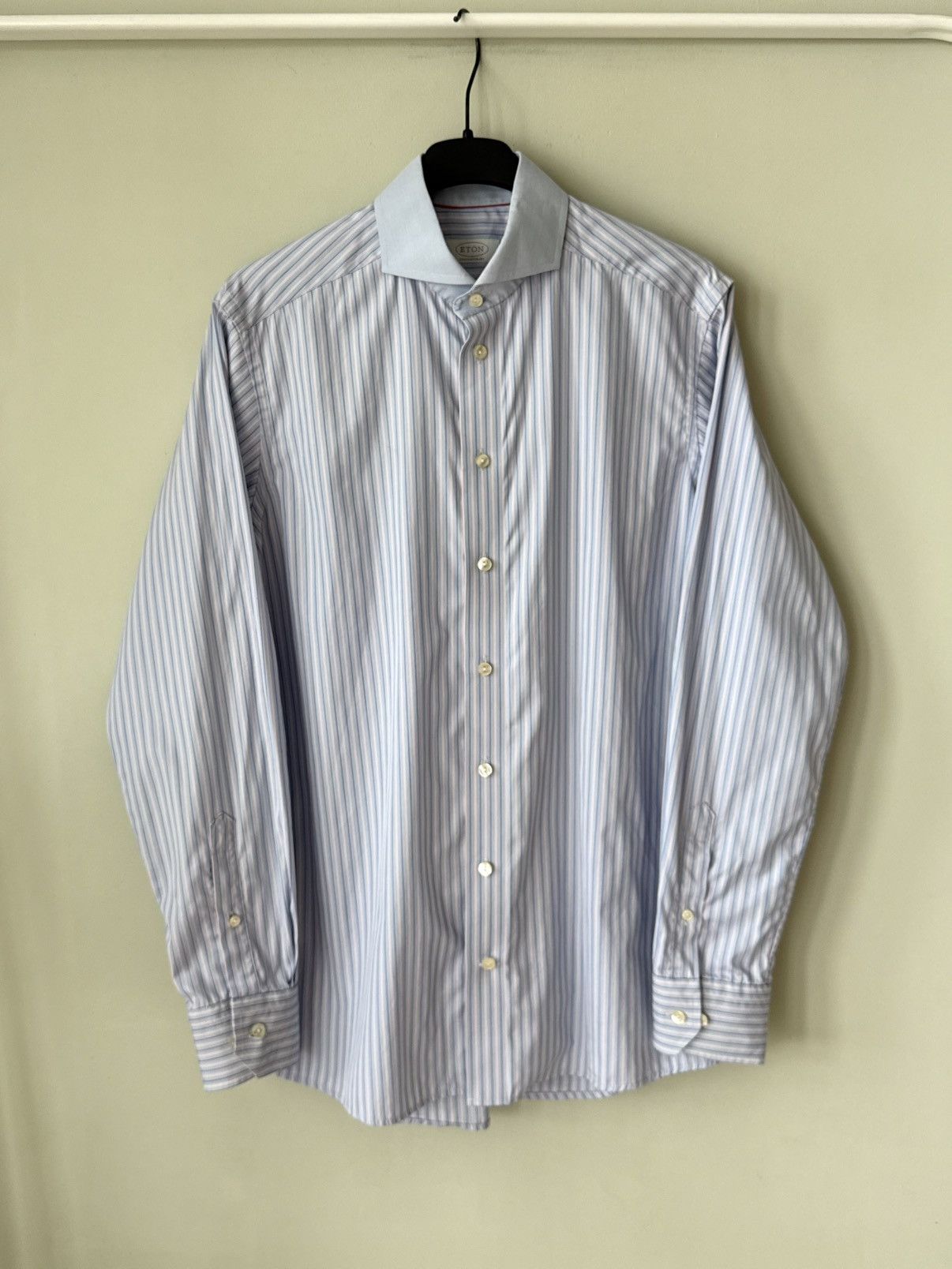 Eton Eton poplin striped ls vintage shirt Size US M / EU 48-50 / 2 - 2 Thumbnail