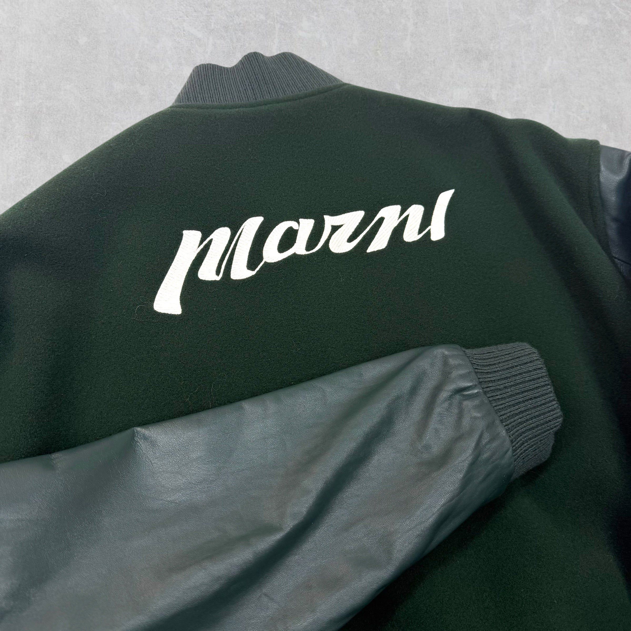 Marni Marni Logo-Embroidered Wool-Blend Varsity Jacket 48 (M) Size US M / EU 48-50 / 2 - 4 Thumbnail