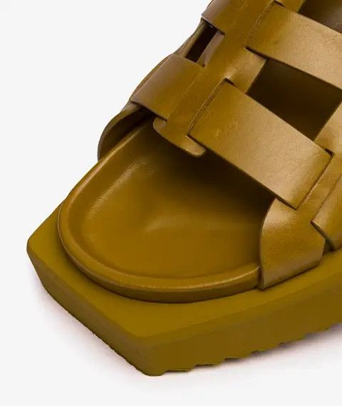 Rick Owens o1y0126 Gladiator Sandals in Gold Size US 7 / IT 37 - 3 Thumbnail