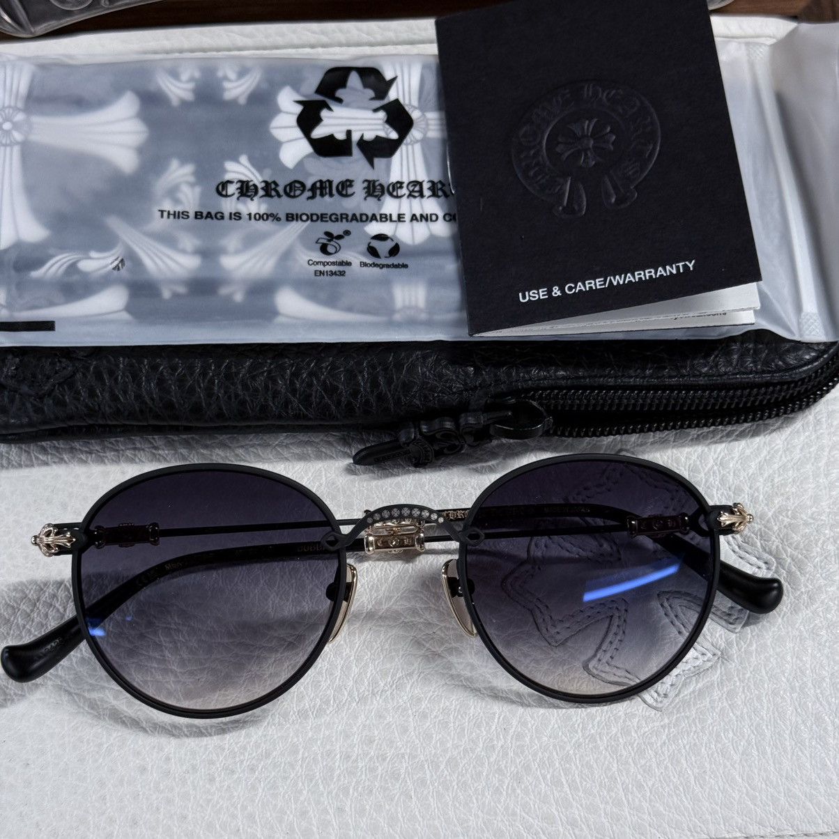 Chrome Hearts Chrome Hearts BUBBA - A 1/1 ‘Dark Triad’ Sunglasses Size ONE SIZE - 10 Thumbnail