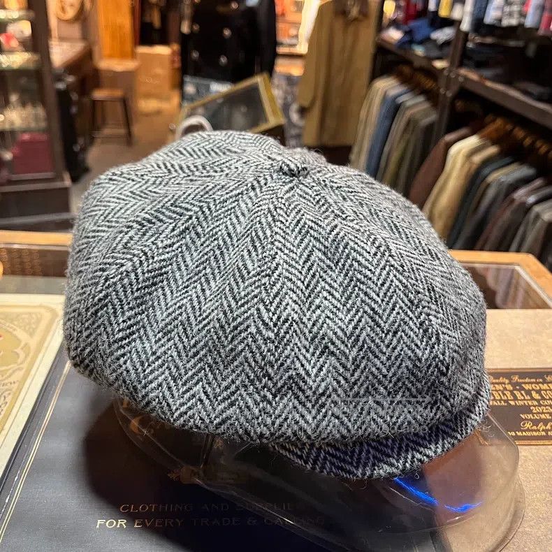 RRL Ralph Lauren RRL Ralph Lauren Harris Tweed wool octagonal hat, newsboy Size ONE SIZE - 2 Thumbnail