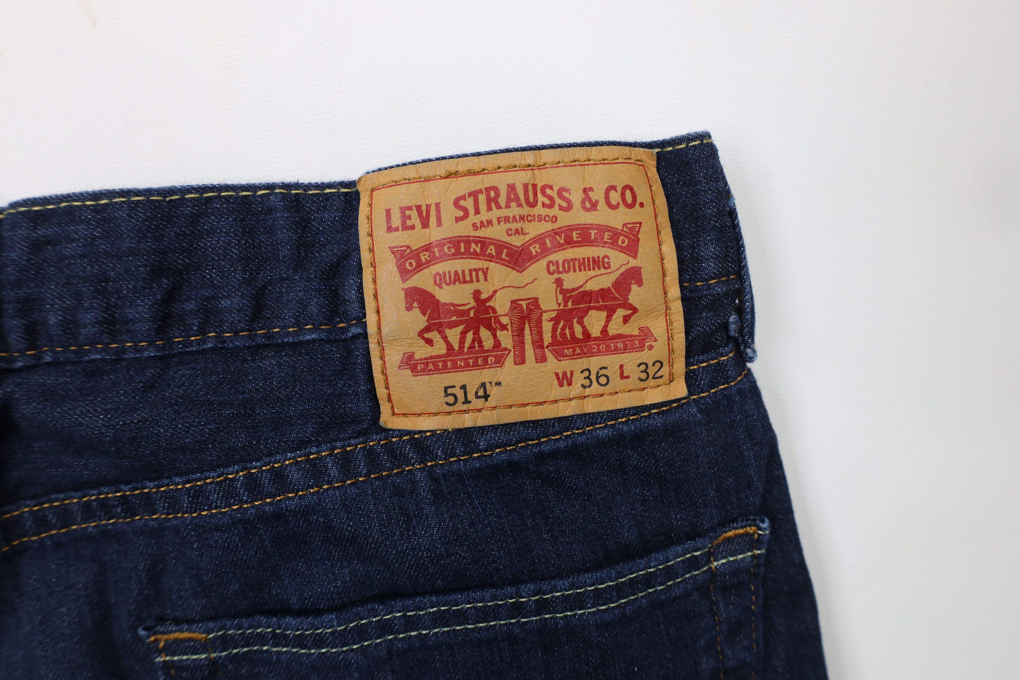 Levi's × Vintage Vintage Y2K Levis 514 Straight Leg Denim Jeans Indigo Blue Size US 36 / EU 52 - 13 Thumbnail