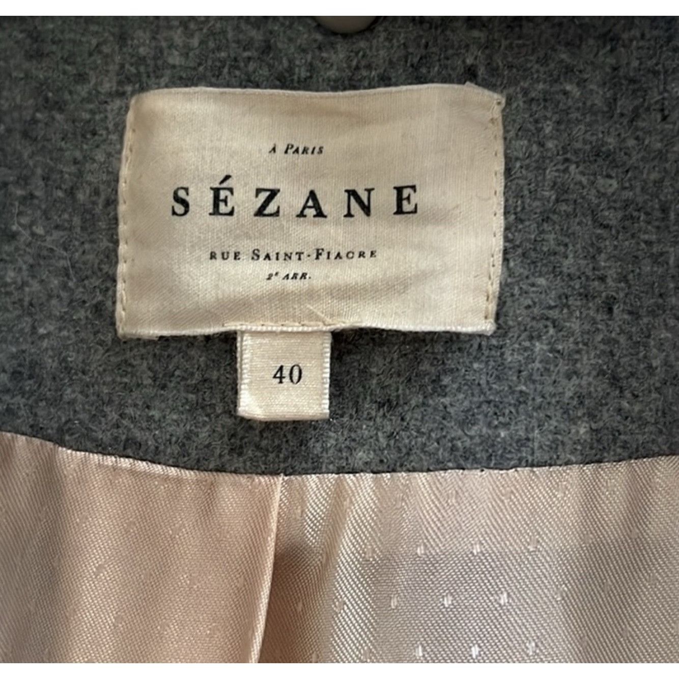 Sezane Like NU Sezane Hamptons wool Coat grey SZ40 bust 42 US8 Size M / US 6-8 / IT 42-44 - 4 Thumbnail