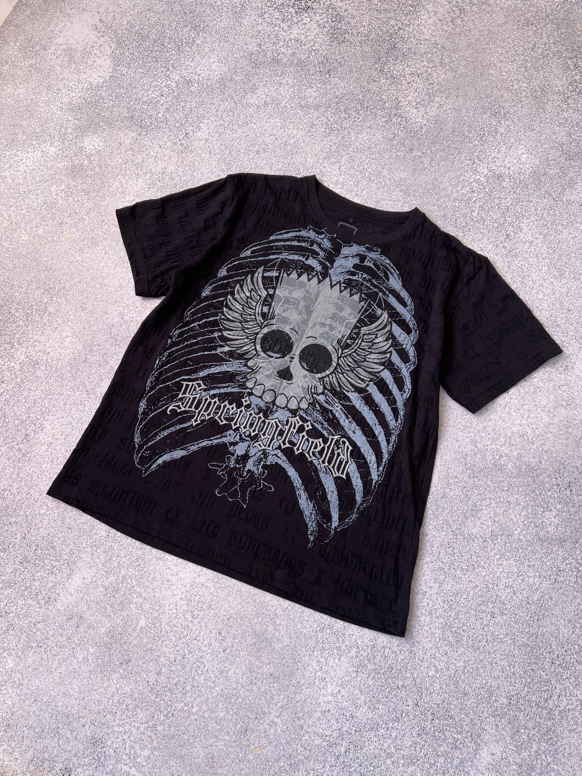The Simpsons × Vintage Vintage The Simpsons Bart Skull Monogram Tee Size US M / EU 48-50 / 2 - 4 Thumbnail