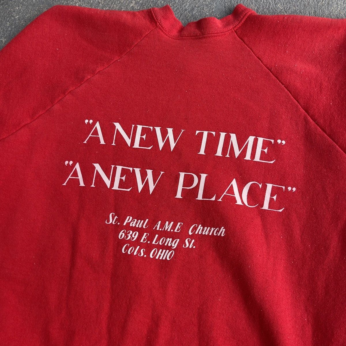 Fruit Of The Loom × Vintage Vintage FALL INTO THE SPIRIT ST PAULS AME CHURCH Raglan Crew Size US XL / EU 56 / 4 - 7 Thumbnail