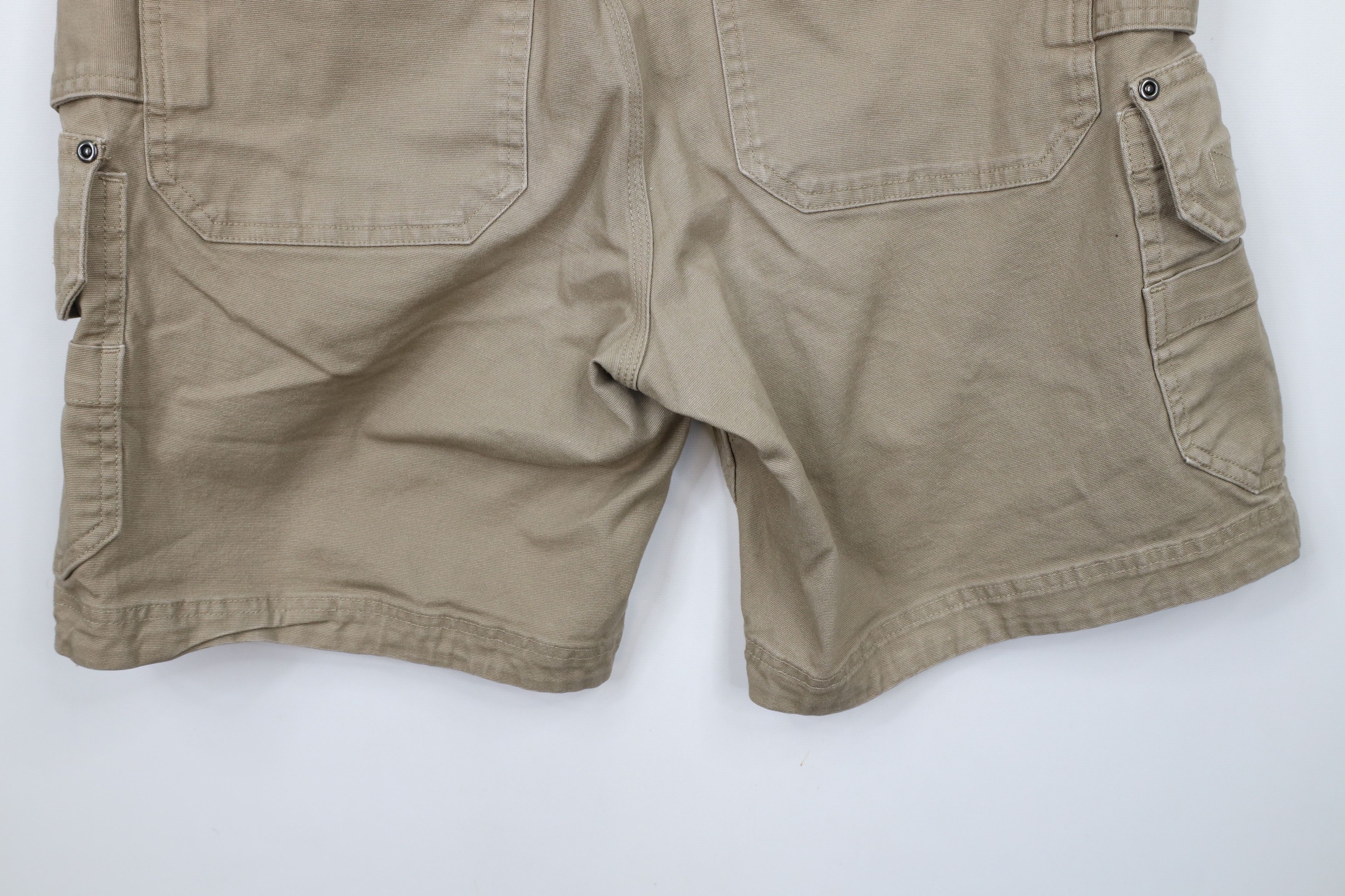 Duluth Trading Company × Vintage Duluth Trading Co Relaxed Fit Canvas Cargo Shorts Beige Size US 34 / EU 50 - 13 Thumbnail