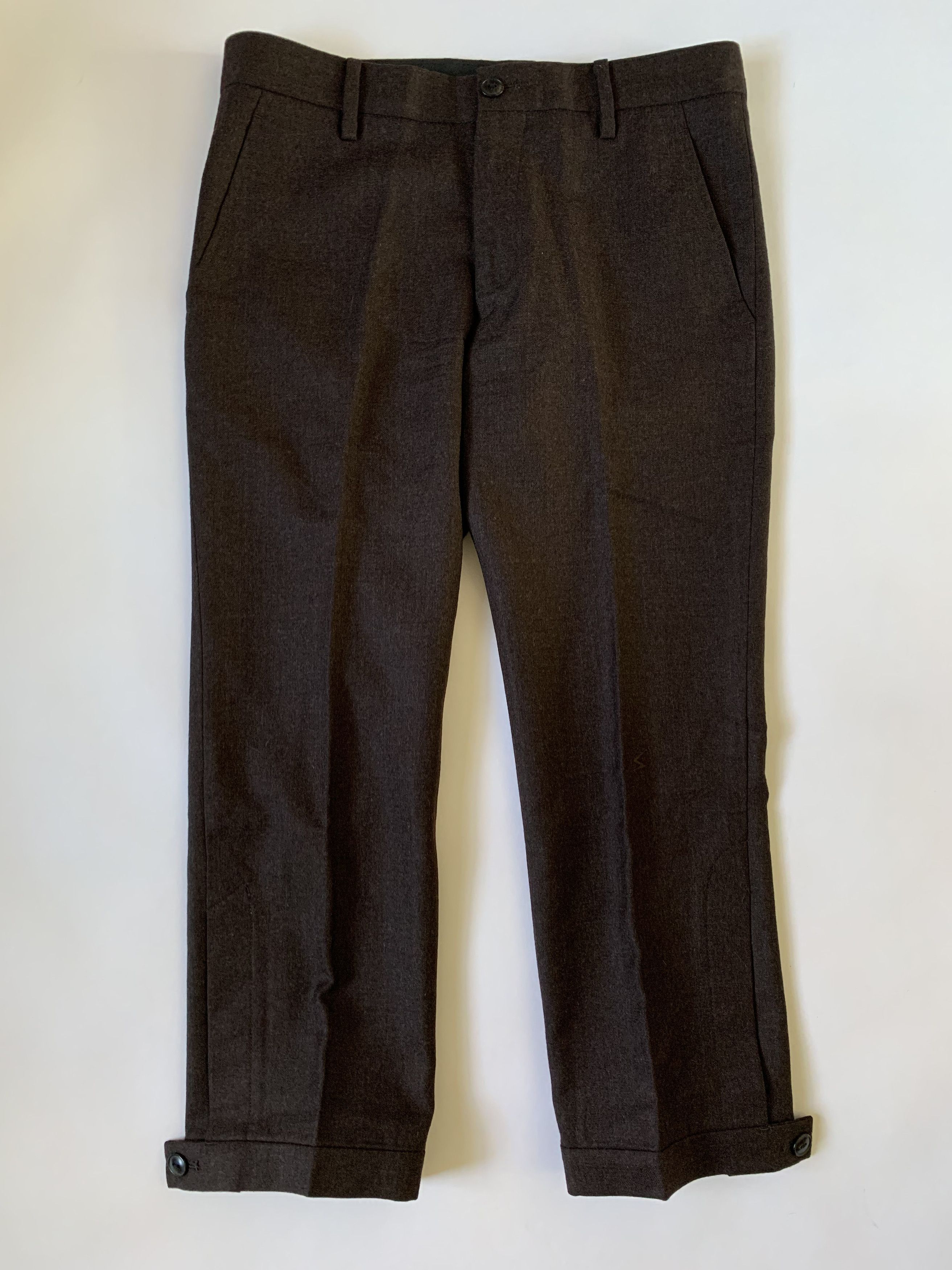 Undercover AW07 PURPLE Wool Lightning Bolt Brown Trousers Size US 32 / EU 48 - 1 Thumbnail