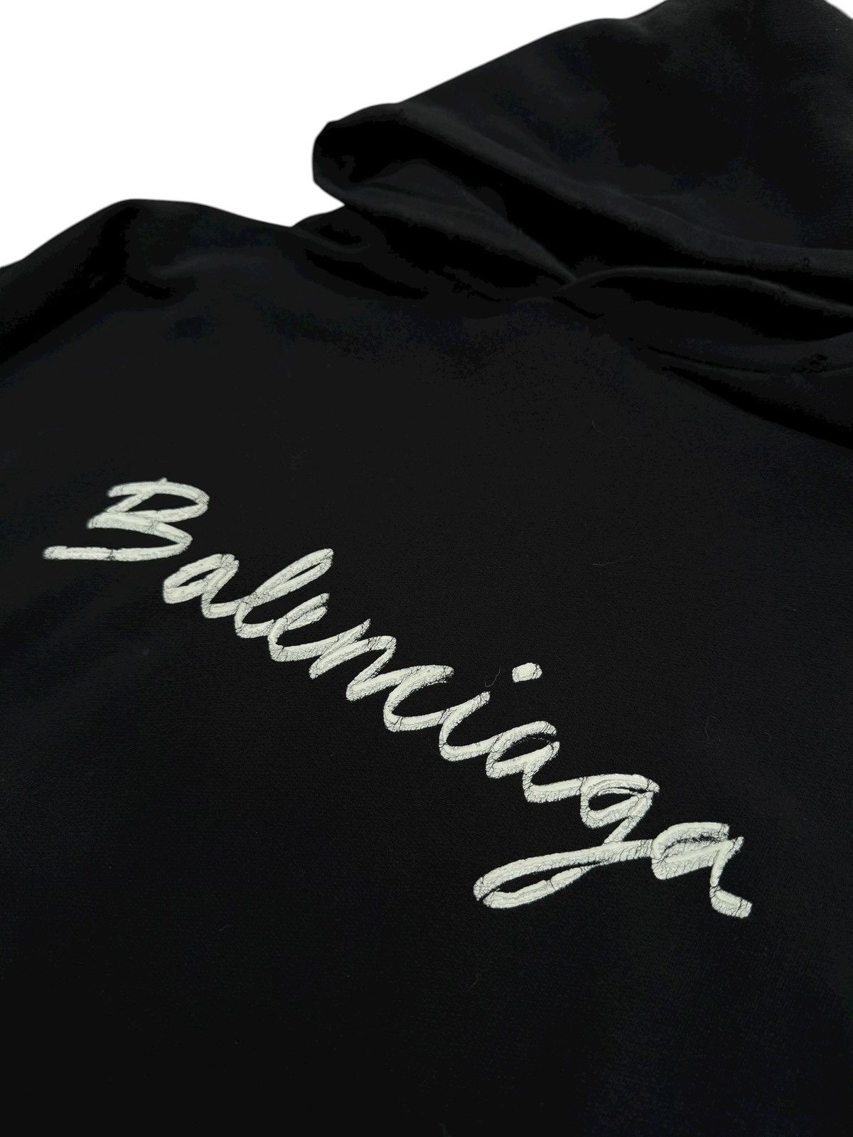 Balenciaga Balenciaga cursive spell out hoodie Size US L / EU 52-54 / 3 - 4 Thumbnail