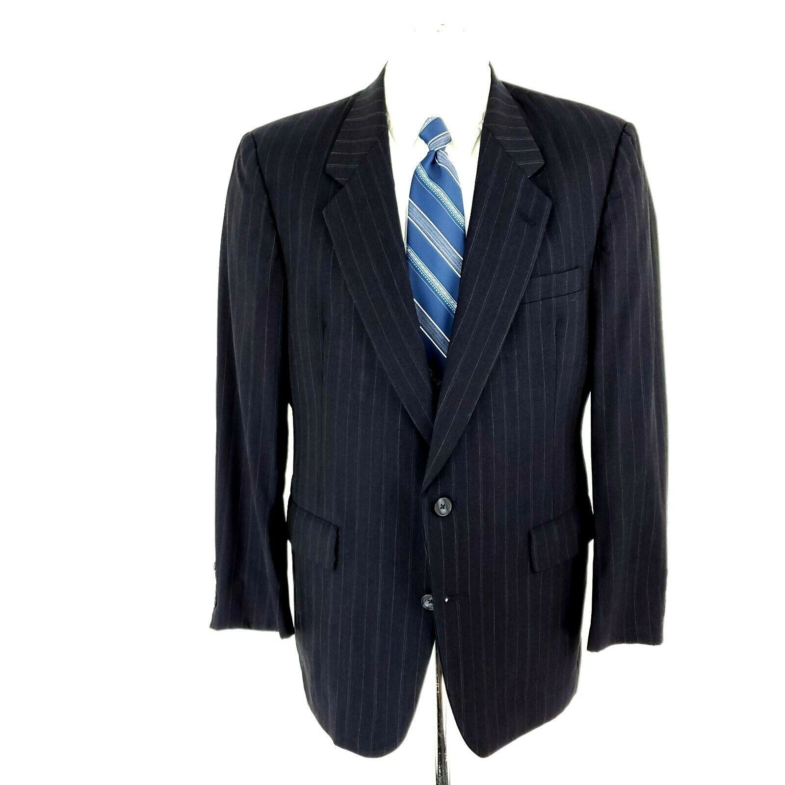Hart Schaffner Marx Hart Schaffner Marx Gold Trumpeter Wool 2 Button Suit Jacket Size 40R - 3 Thumbnail