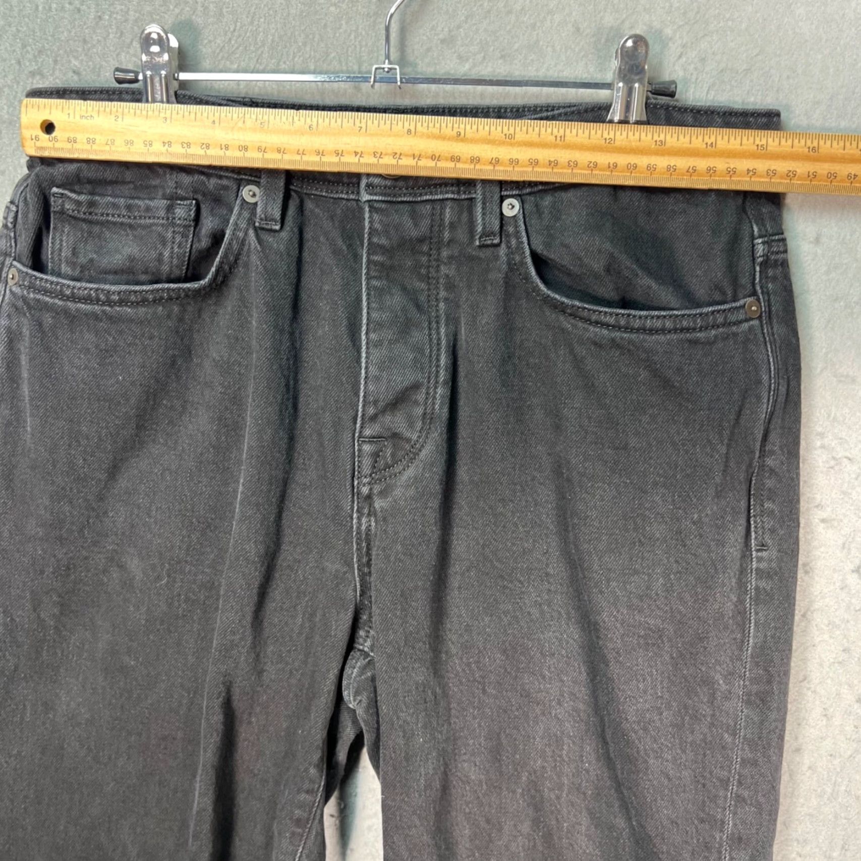 Selected Homme Selected Homme Jeans Mens 31 x 29 Black Denim Organic Cotton 5-Pocket Straight Slim Inseam 29 In. Vintage No. Size 31 Regular Mens Jeans Size US 31 - 7 Thumbnail