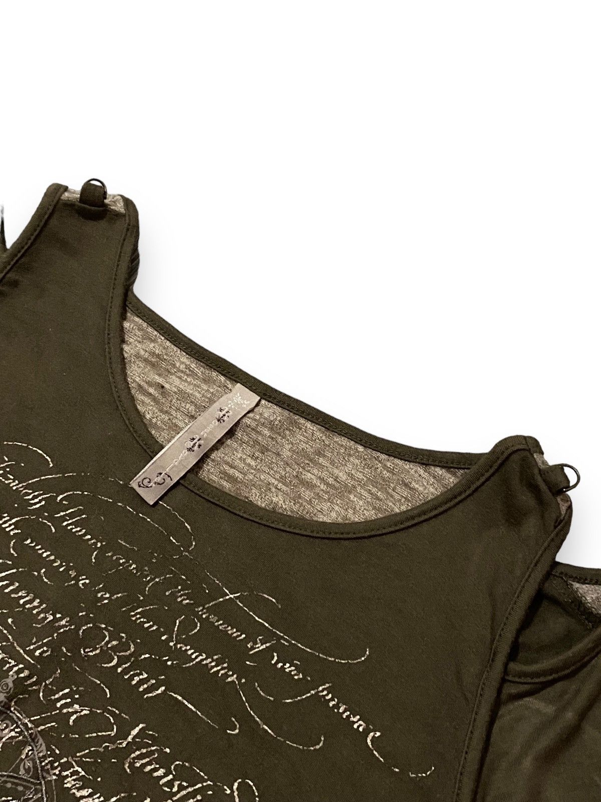 Japanese Brand OzzCroce Japanese Gothic Embroidery Poem Tank Tops Size M / US 6-8 / IT 42-44 - 3 Thumbnail