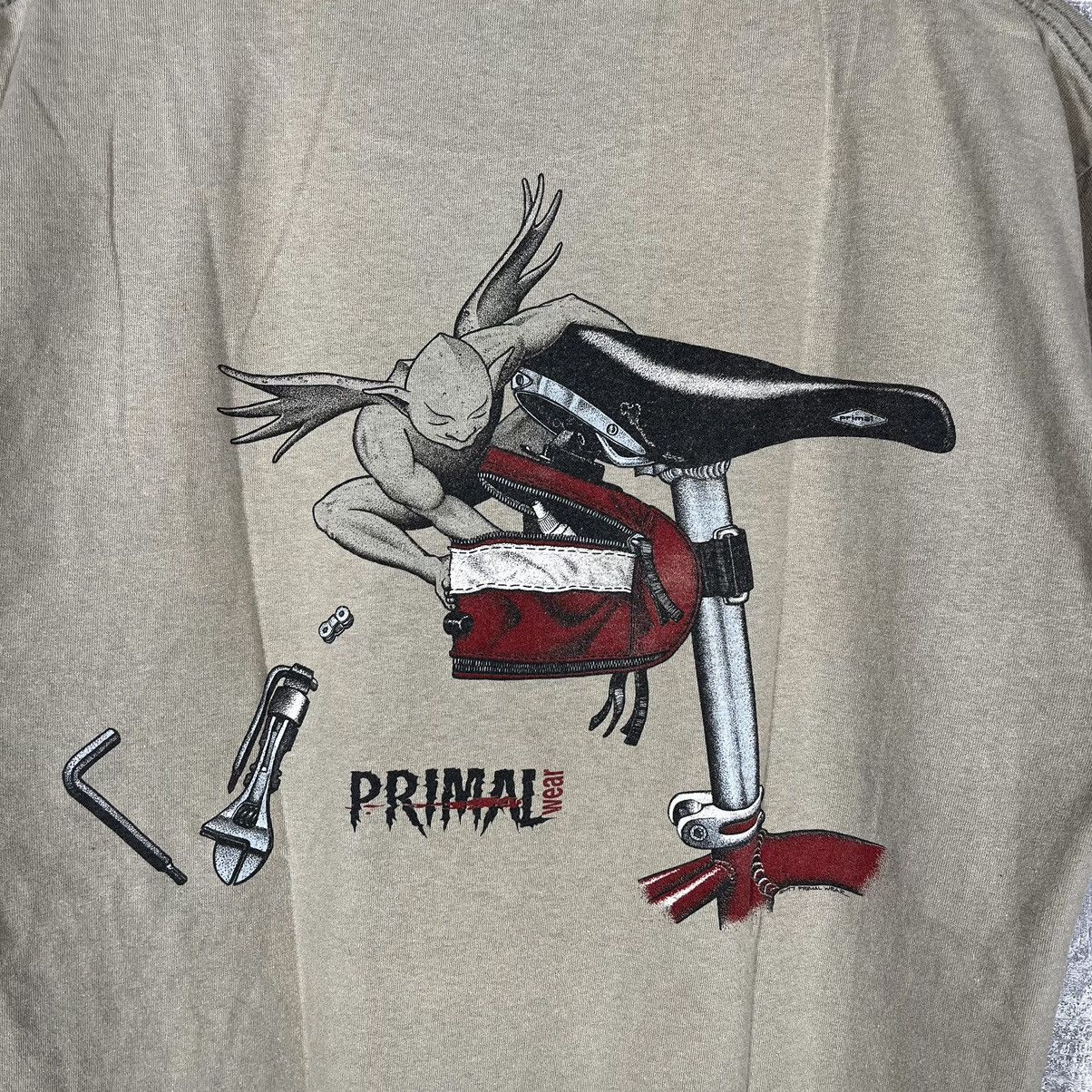 Vintage 90s Vintage Primal Wear Cycle Bike Crazy T-Shirt Tee Rare Size US L / EU 52-54 / 3 - 7 Thumbnail