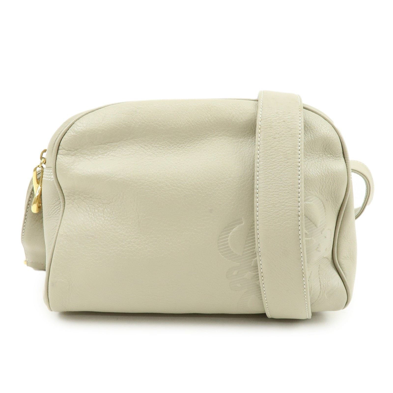 Loewe Loewe Anagram Leather Crossbody Bag Cream Size ONE SIZE - 1 Thumbnail