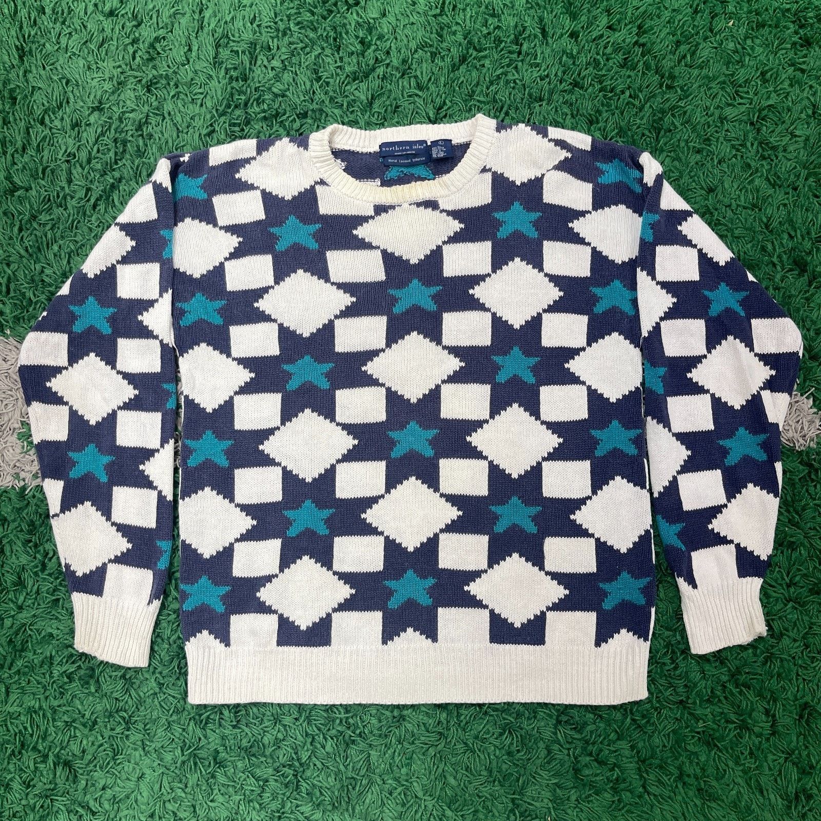Northern Isles vintage Northern Isles Hand Loomed Intarsia Sweater Large Size US L / EU 52-54 / 3 - 1 Thumbnail