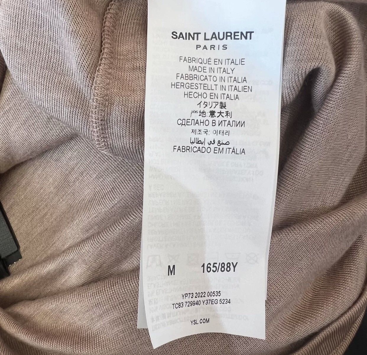 Saint Laurent Paris × Yves Saint Laurent SAINT LAURENT SS23 letter round neck short sleeve T-shirt Size M / US 6-8 / IT 42-44 - 5 Thumbnail