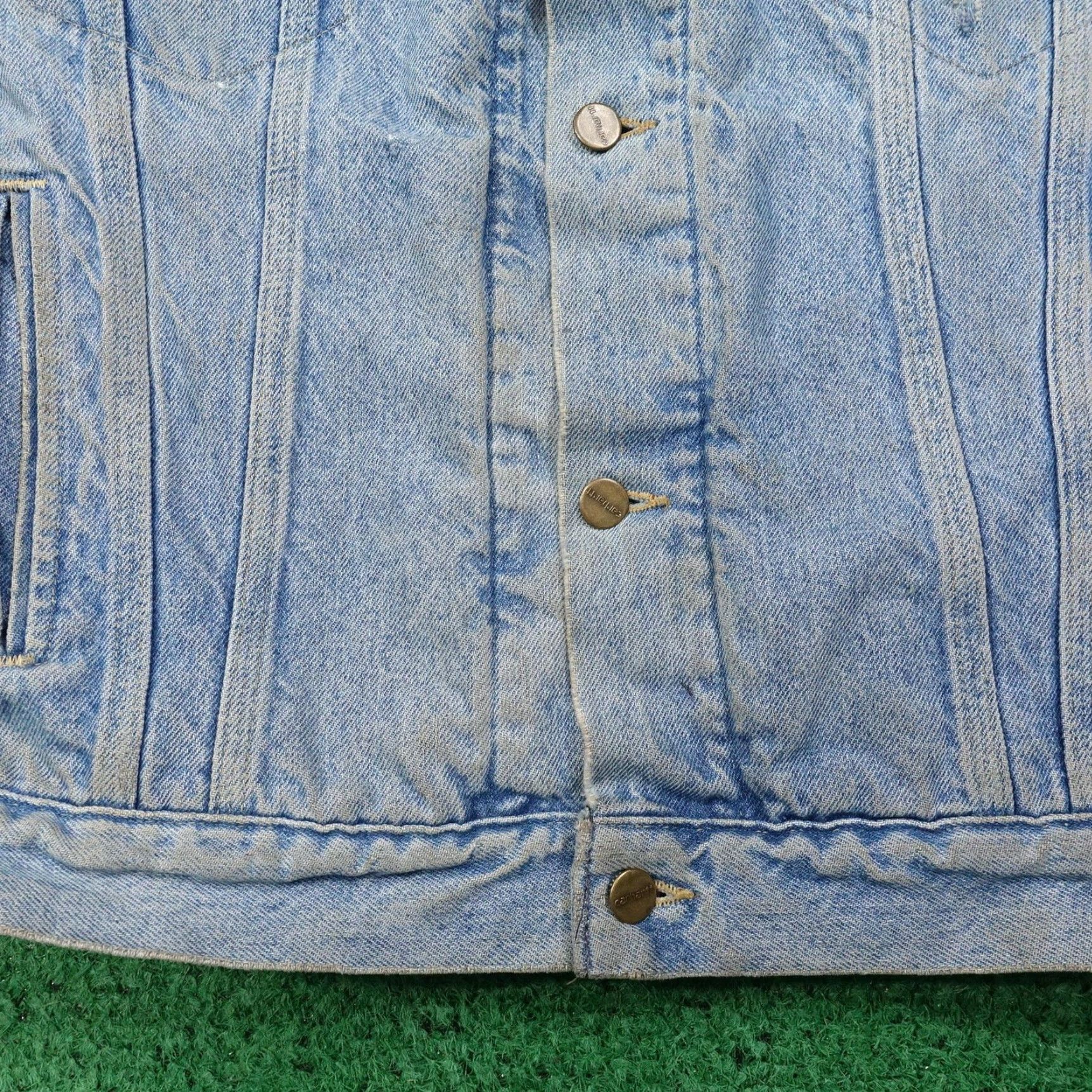 Carhartt VINTAGE Carhartt Jacket Mens XL Denim Blanket Lined Corduroy Collar Trucker 90s Workwear Mens XL Blue Bloodline Size US XL / EU 56 / 4 - 3 Thumbnail