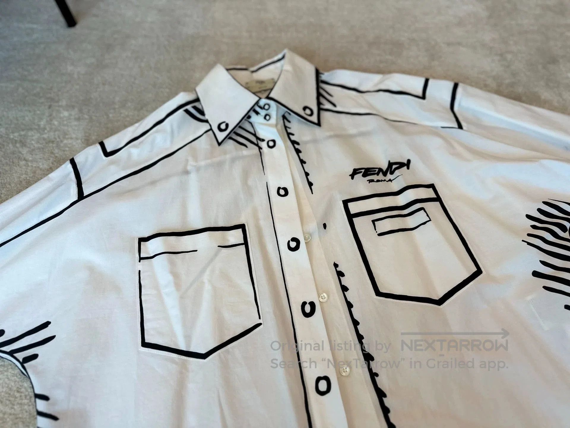 Fendi Women's Runway Button-Up Shirt.