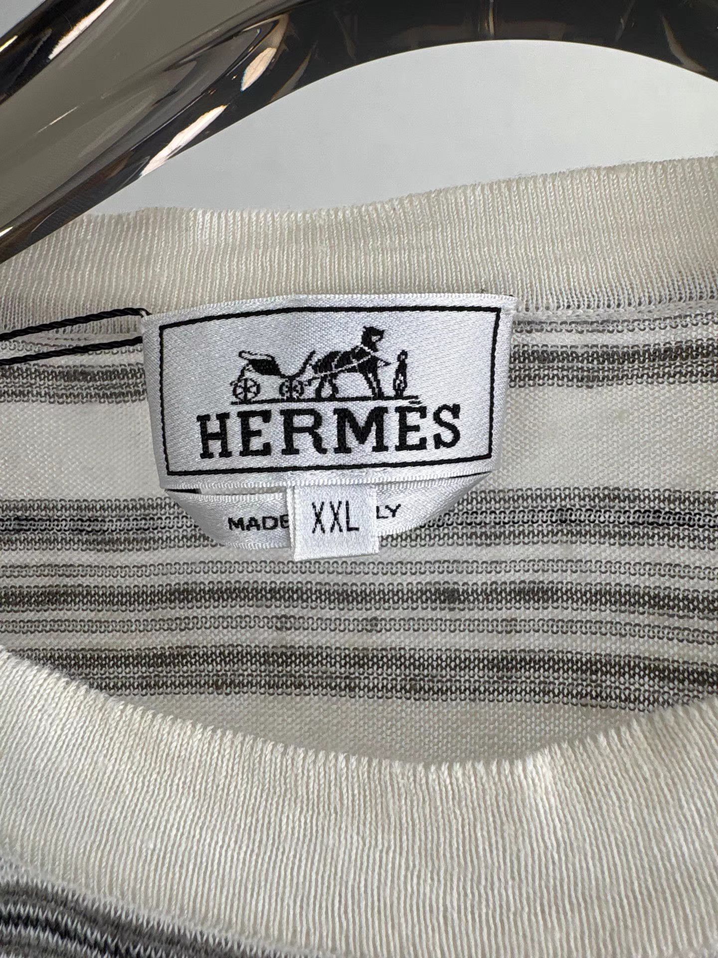 Hermes HERMÈS Linen Silk Short Sleeve K1 Size US XXL / EU 58 / 5 - 4 Thumbnail