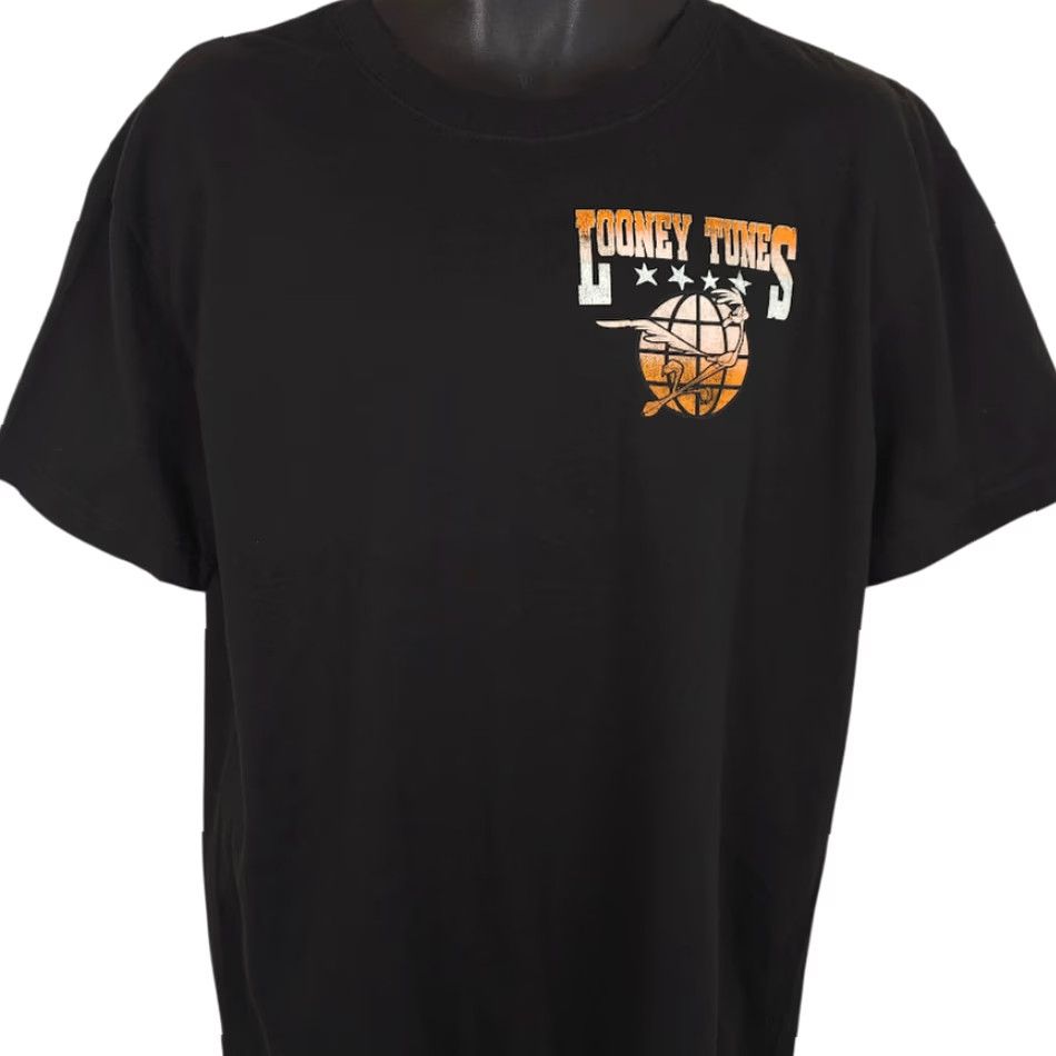 Vintage Looney Tunes T-Shirt Mens XL Black Wile E Coyote Roadrunner Warner Bros Size US XL / EU 56 / 4 - 2 Thumbnail
