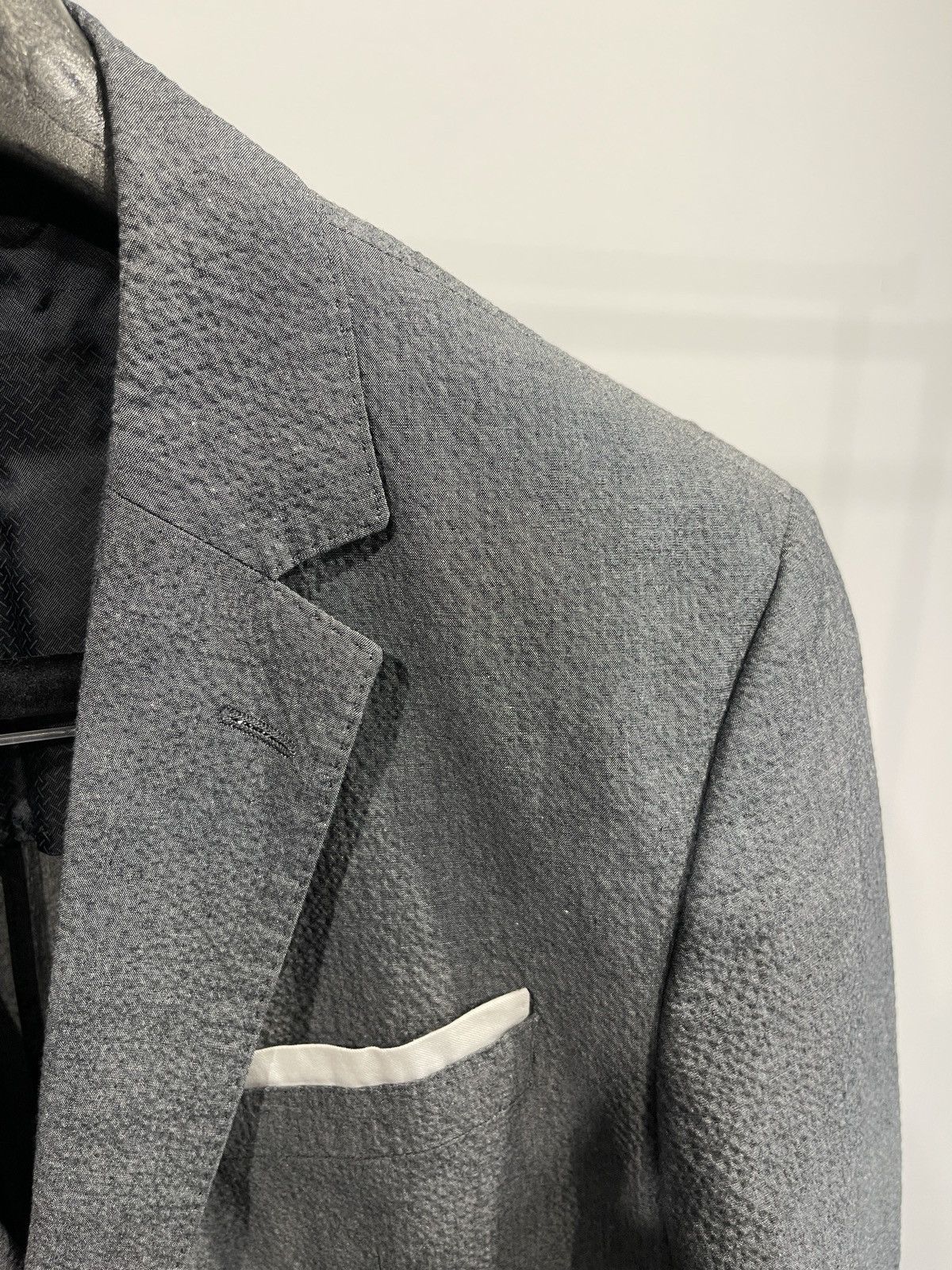 Hugo Boss HUGO BOSS "Hedson3/Gander1" Textured Cotton Blazer US 46R Size 46R - 5 Thumbnail