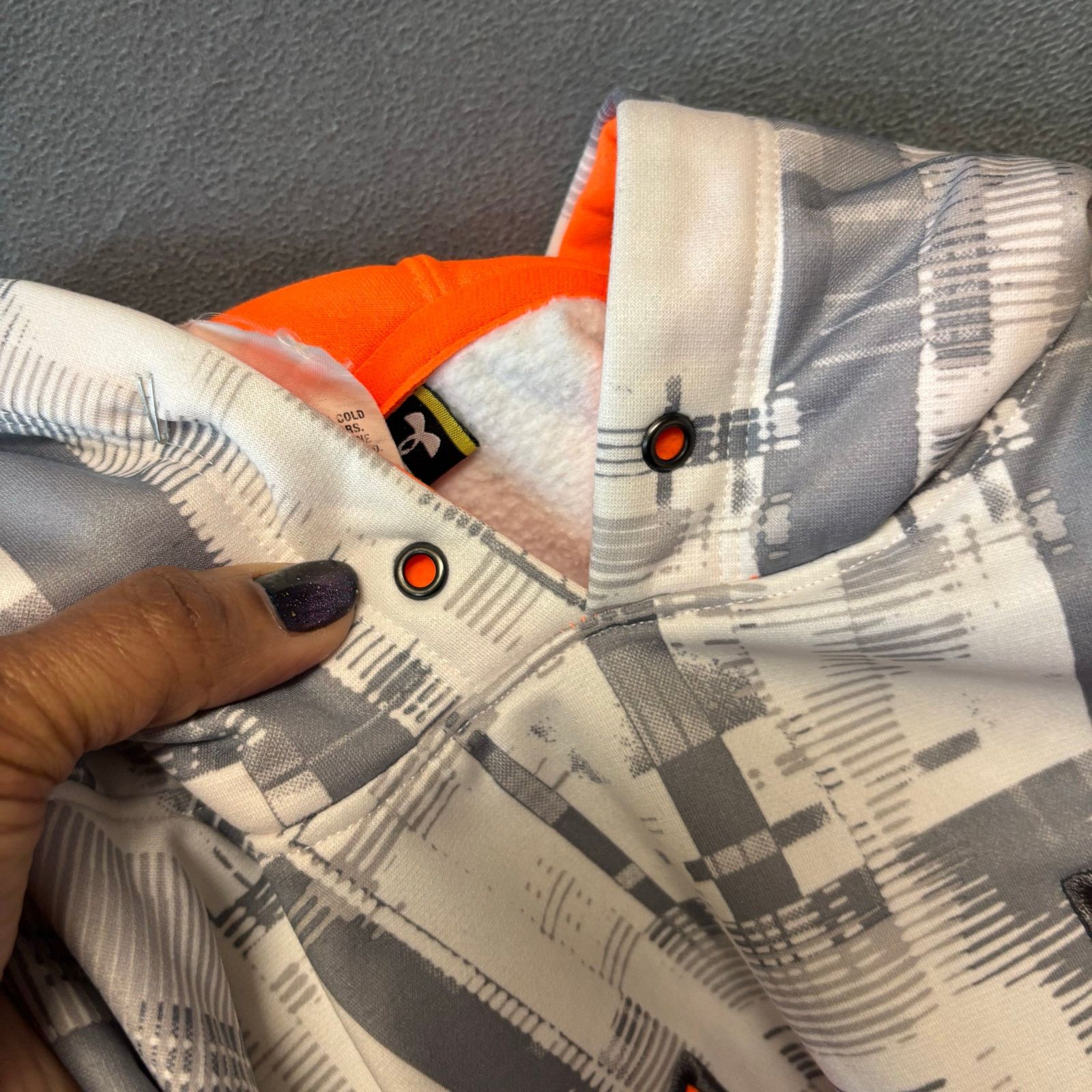 Under Armour Under Armour Hoodie XL Gray Orange Logo Athletic Pullover Size US XL / EU 56 / 4 - 9 Thumbnail