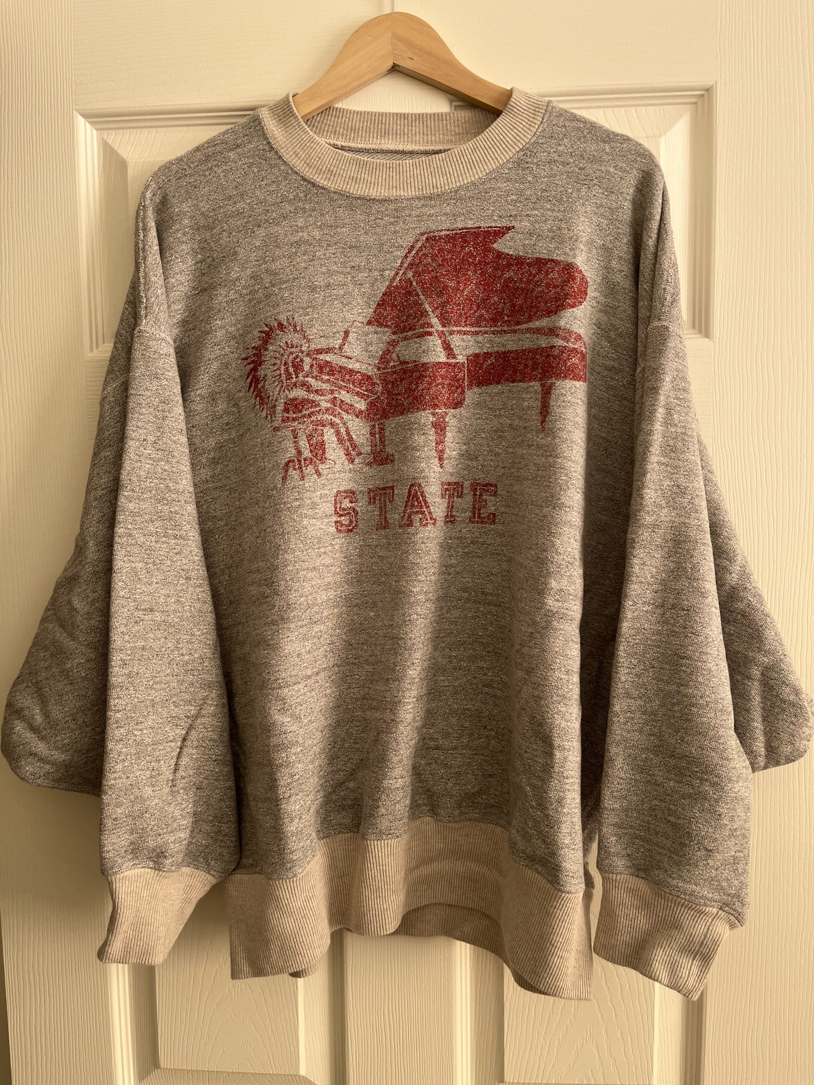 image of Kapital "piano State" Dolman Sweat in Grey, Men's (Size Small)