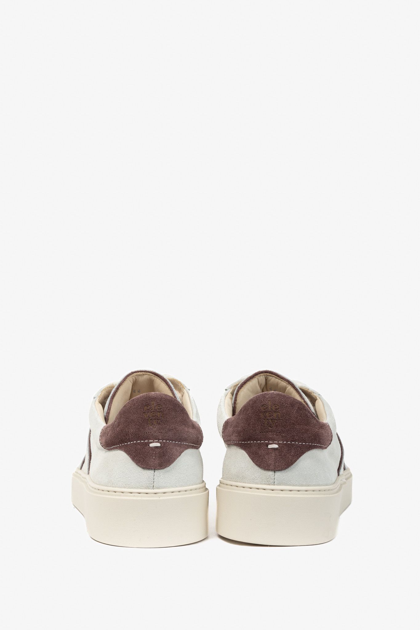 Eleventy Eleventy "White" Suede Double-Stripe Low-Top Sneakers Size US 11 / EU 44 - 3 Thumbnail