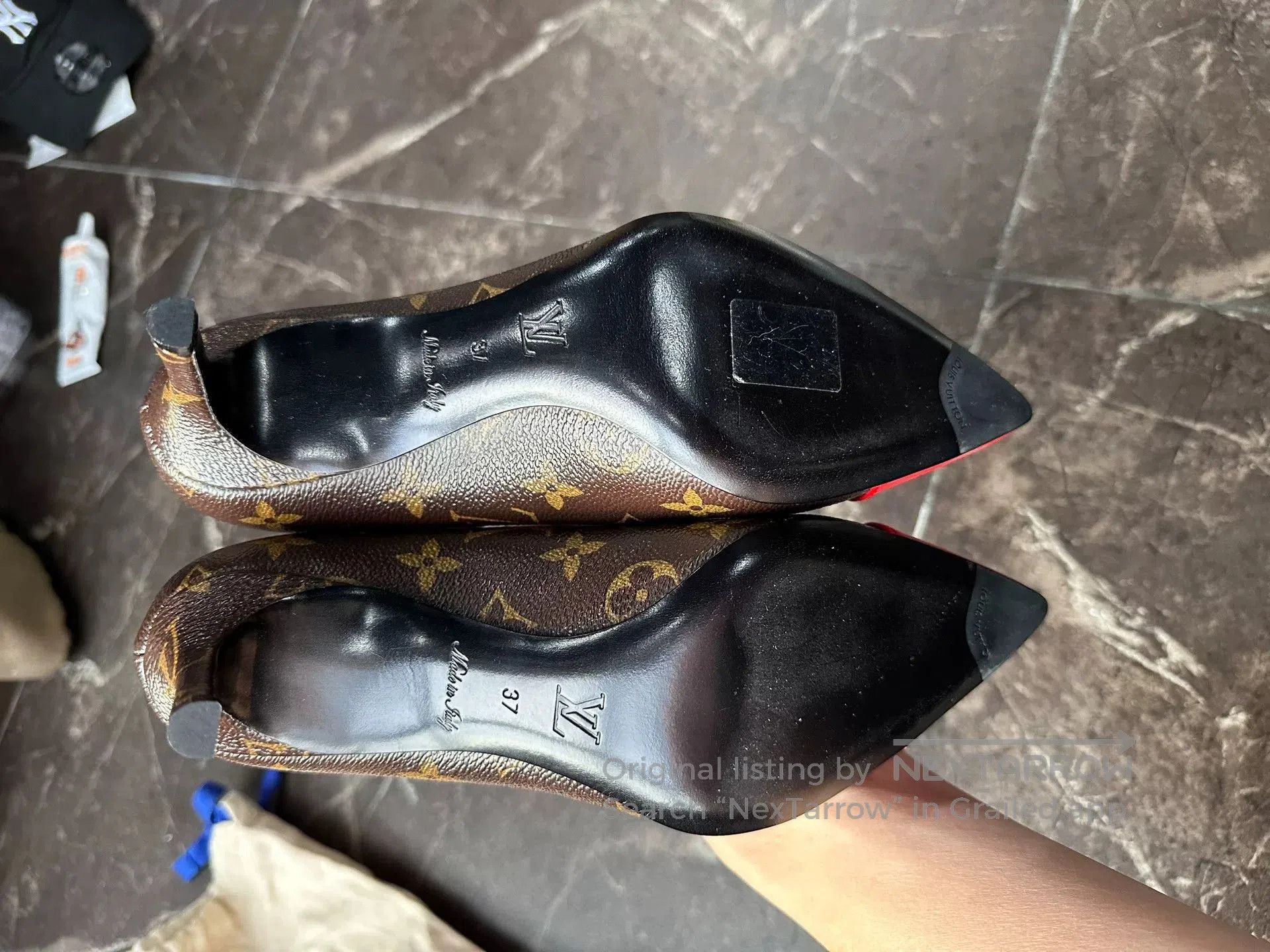 Louis Vuitton Louis Vuitton Monogram Red Leather Heels. Size US 6 / IT 36 - 6 Thumbnail