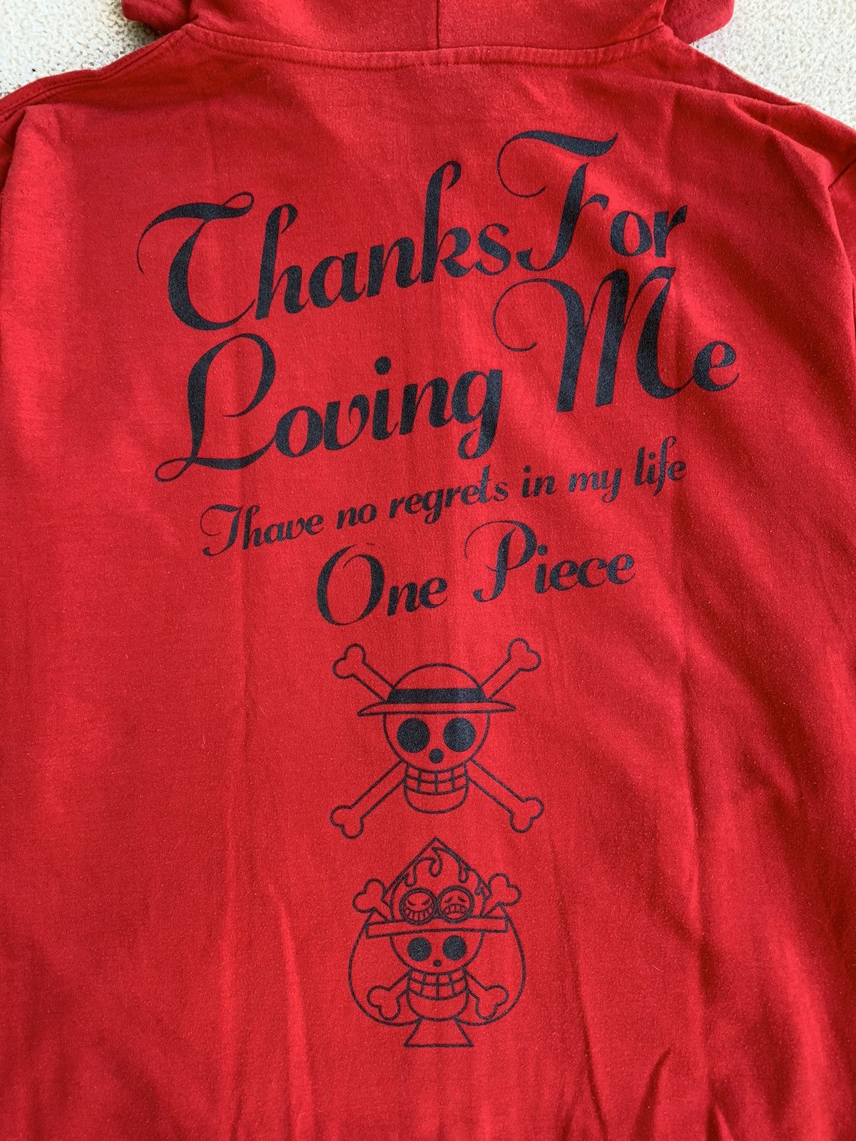 Japanese Brand × One Piece One Piece Thanks ForLoving Me Zip Hoodie Size US L / EU 52-54 / 3 - 7 Thumbnail