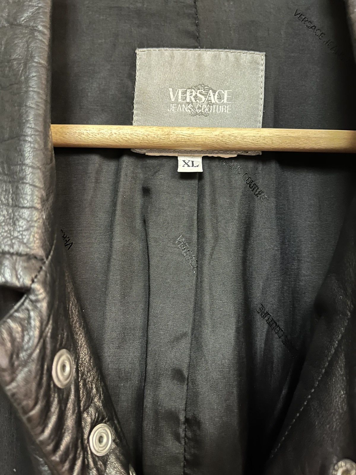 Versace Jeans Couture Versace Leather Trench Coat Size US XL / EU 56 / 4 - 7 Thumbnail
