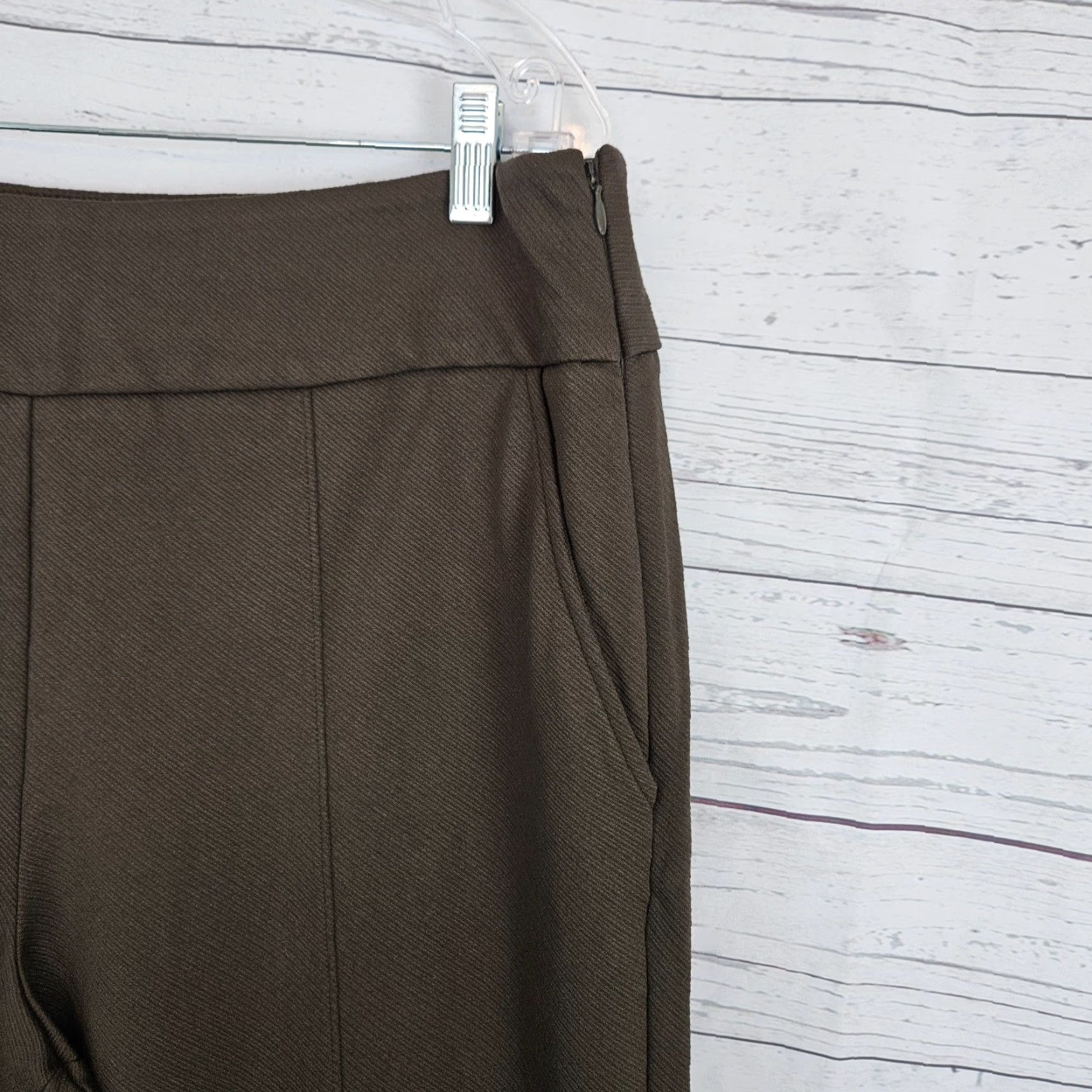 Vintage Cabi 4132 Womens Academy Trouser Sz 16 Green High Rise Dress Pants with Pockets Side Zip Size 38" / US 16 / IT 52 - 3 Thumbnail