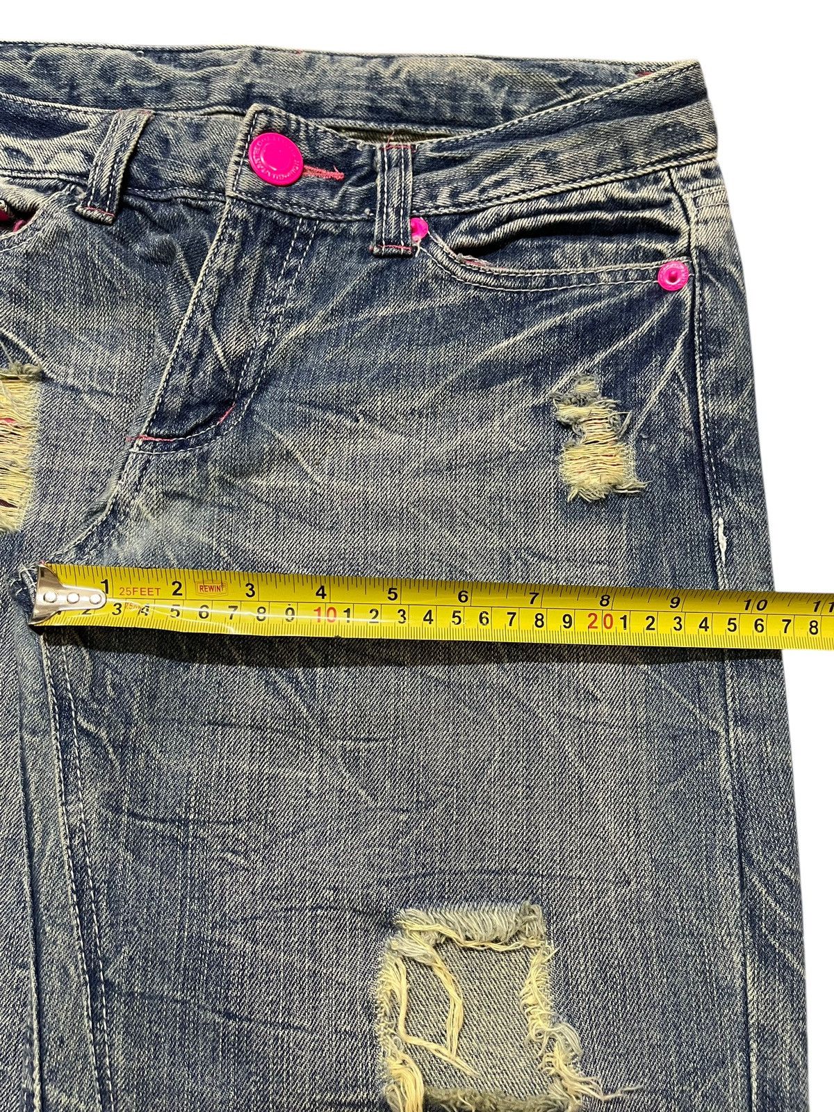 Kapital Vintage Japanese Brand Faded Wash Distressed Style Jeans Size US 30 / EU 46 - 14 Thumbnail