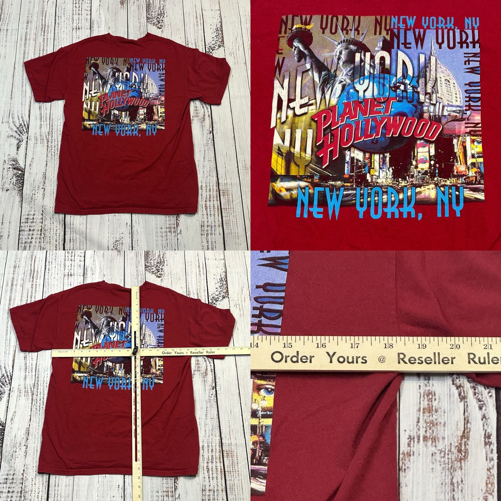 Planet Hollywood VTG Planet Hollywood Tee Shirt Adults M Red City 90s Logo Graphic Print Vintage Mens Womens Boys Girls Size US M / EU 48-50 / 2 - 8 Thumbnail