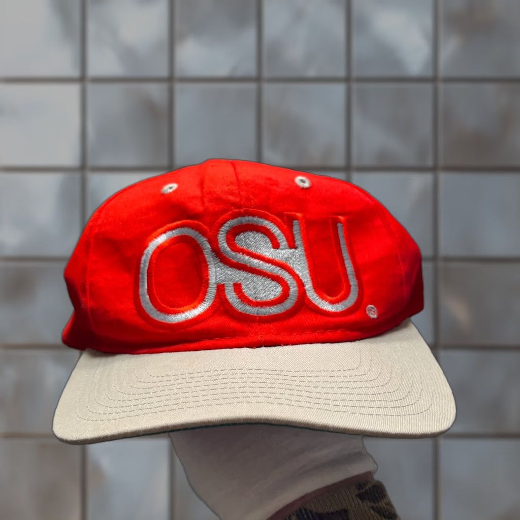 Vintage VINTAGE OSU Buckeyes Snapback Hat Men's One Size Red 90s Vintage Buckeyes Snapback Hat Mens Men Red OSU 90s Size ONE SIZE - 1 Thumbnail