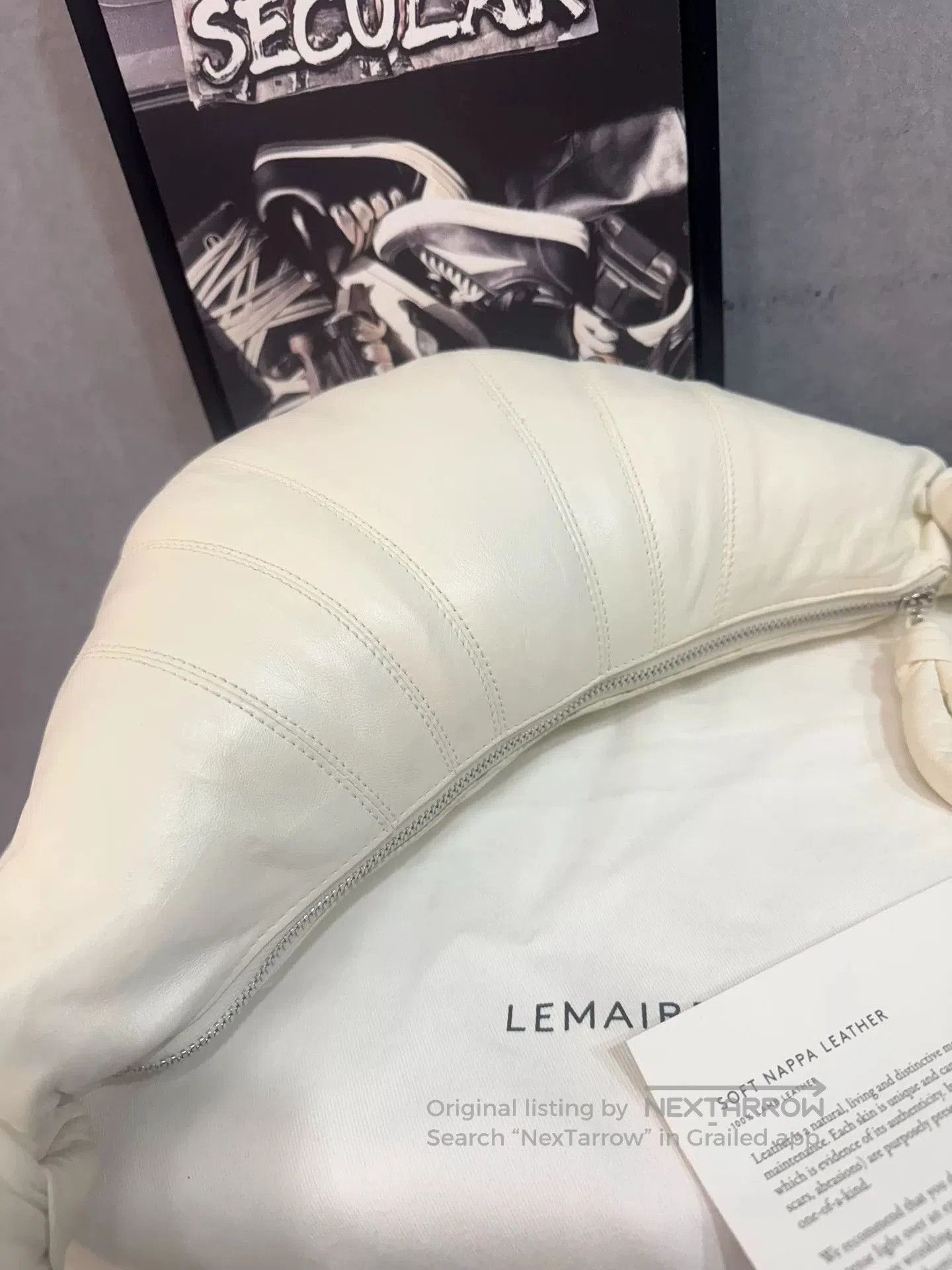 Lemaire Lemaire Small White Croissant Bag. Size ONE SIZE - 3 Thumbnail