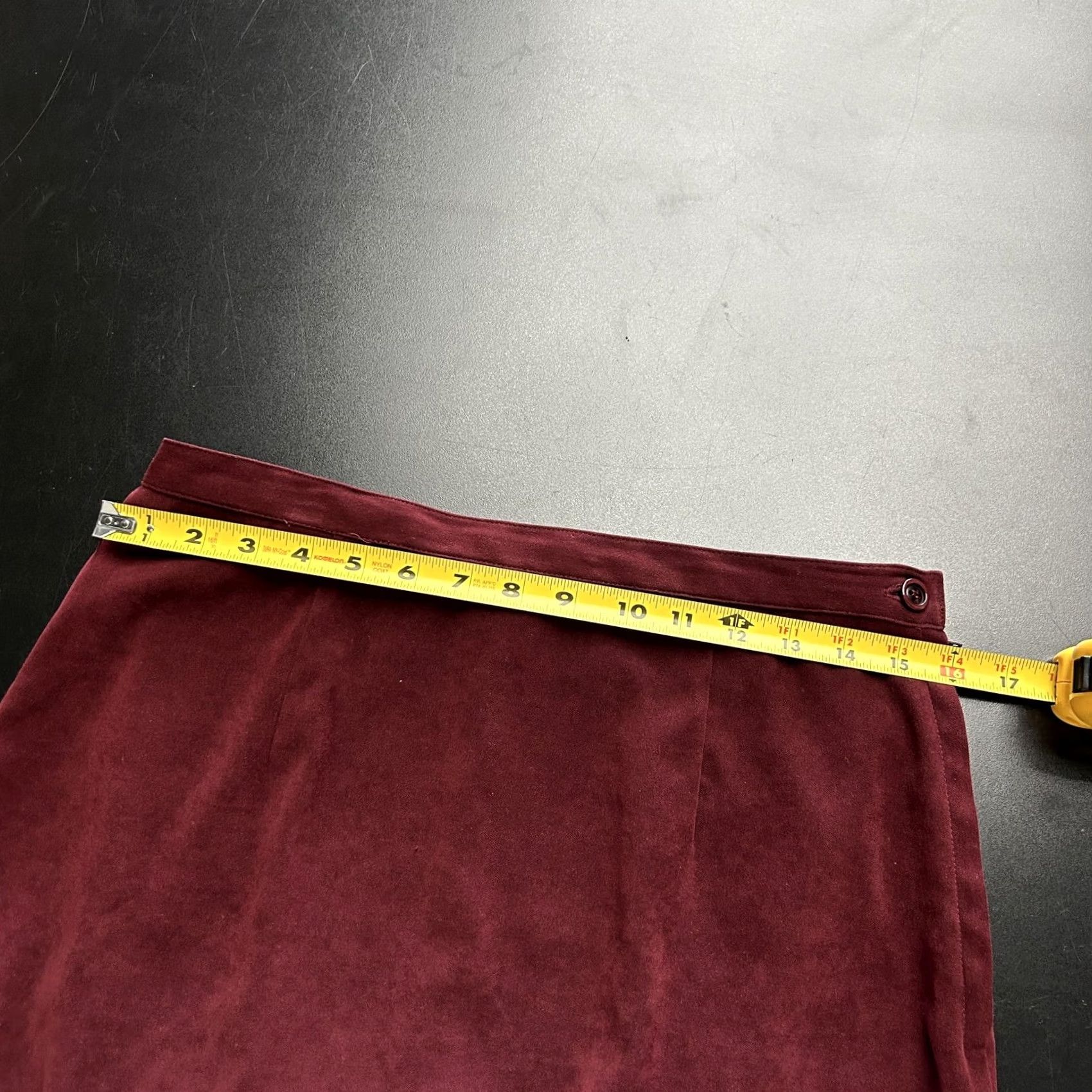 Vintage Robyne Raune Skirt Womens 10 Red Midi Pencil Stretch Cotton Blend Career Office Regular Size 32" / US 10 / IT 46 - 4 Thumbnail