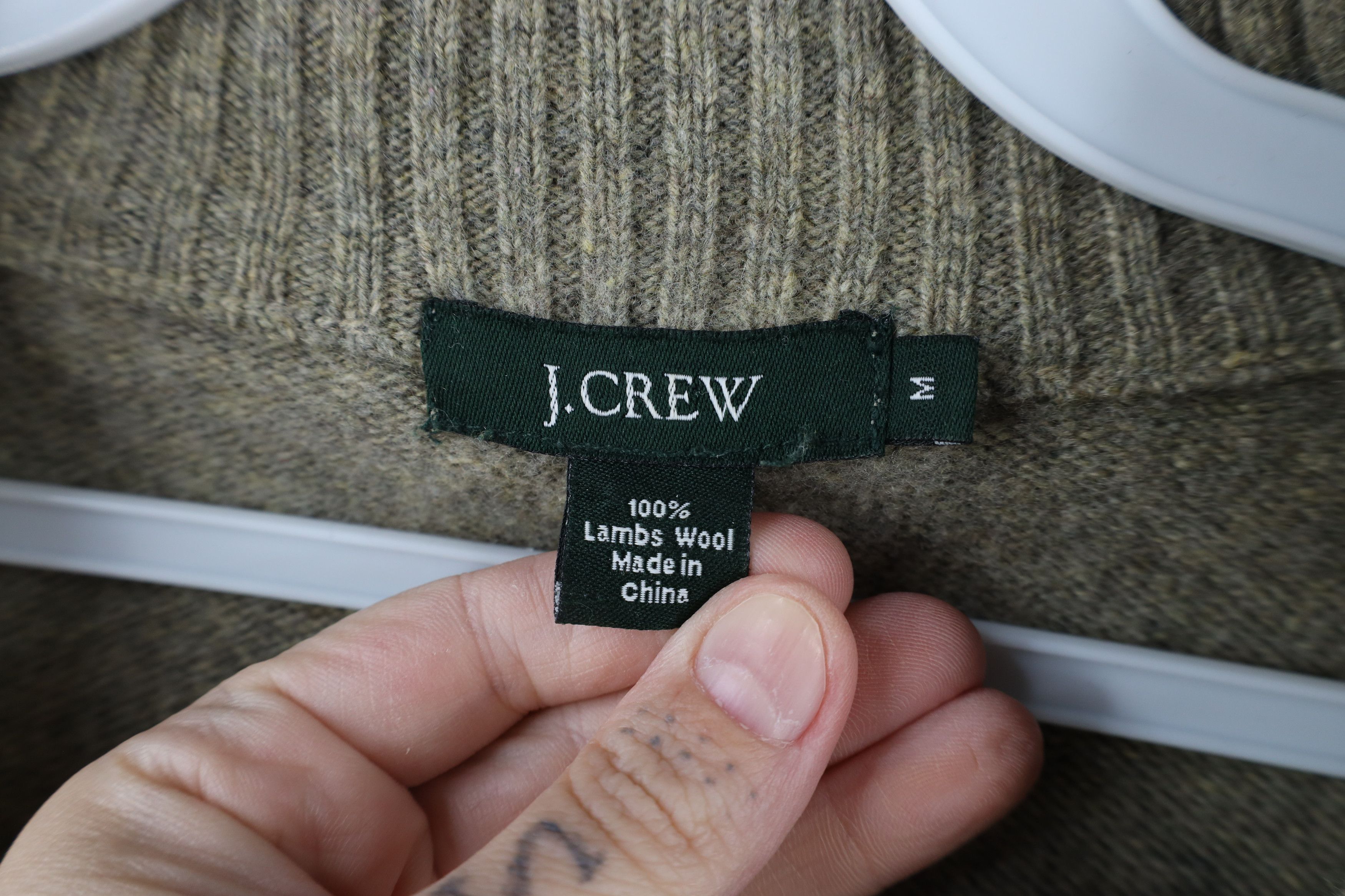 J.Crew × Vintage Vintage J Crew Lambswool Half Zip Pullover Sweater Beige Size US M / EU 48-50 / 2 - 4 Thumbnail