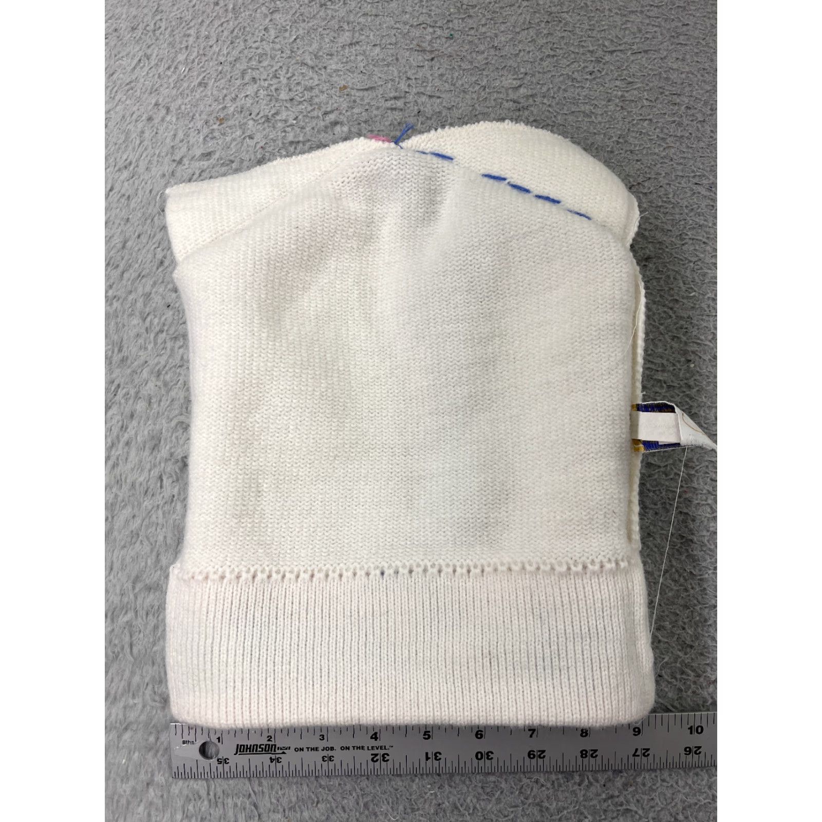 Pinko Maureen of The Mews Beanie Adult One Size White Knit Tassels Acrylic Ski Theme Unisex Mens Womens Boys Girls Size ONE SIZE - 6 Thumbnail