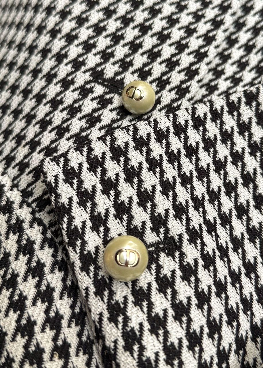 Dior Dior 2023 Black Ivory Houndstooth Pearl Button Jacket Size S / US 4 / IT 40 - 5 Thumbnail