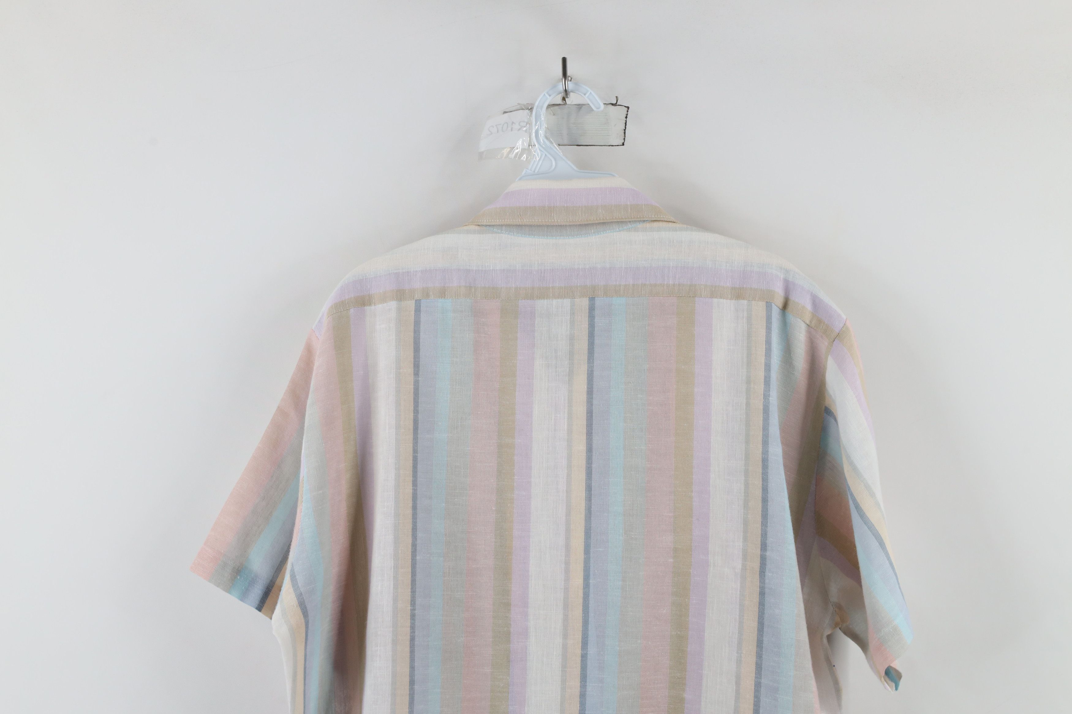 Vintage Vintage 70s Streetwear Linen Short Sleeve Button Shirt USA Size US L / EU 52-54 / 3 - 13 Thumbnail