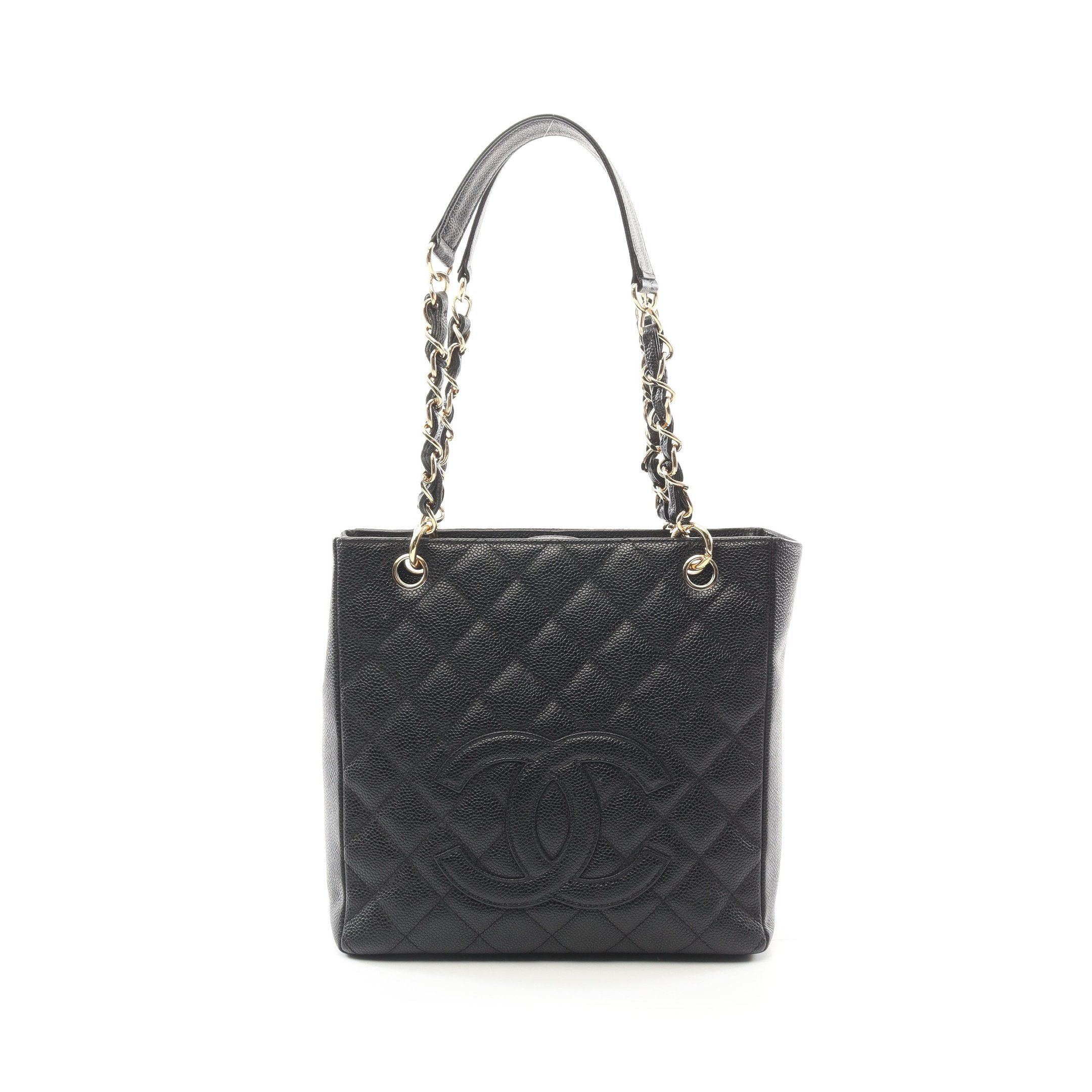 Chanel Chanel Matelasse Pst Chain Shoulder Bag Tote Caviar Skin Black Gold Hardware Size ONE SIZE - 1 Thumbnail