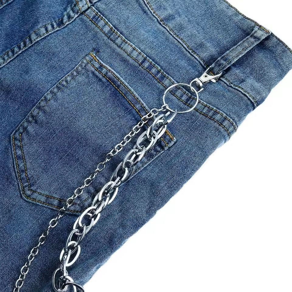 Jewelry Silver Double Wallet Chain, Pants Chain Size ONE SIZE - 5 Thumbnail
