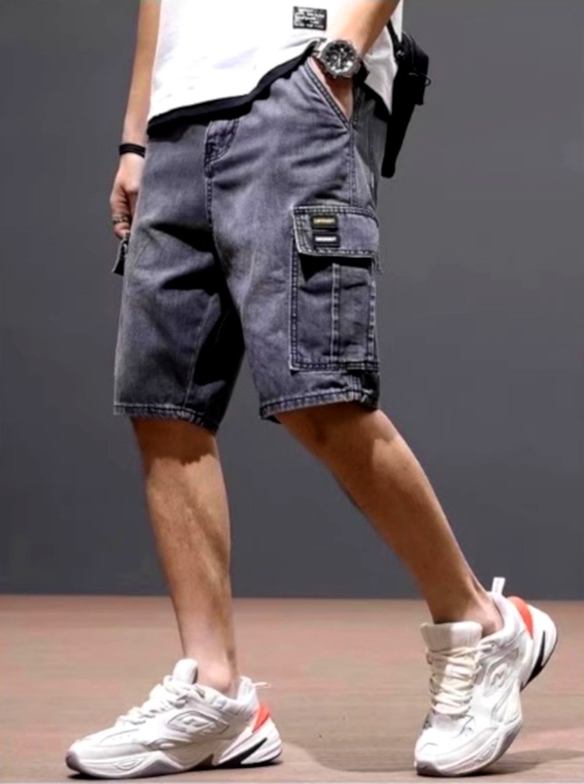 Designer × Japanese Brand × Vintage Stunning Vintage Cargo Pockets Washed Jeans Shorts Size US 30 / EU 46 - 5 Thumbnail