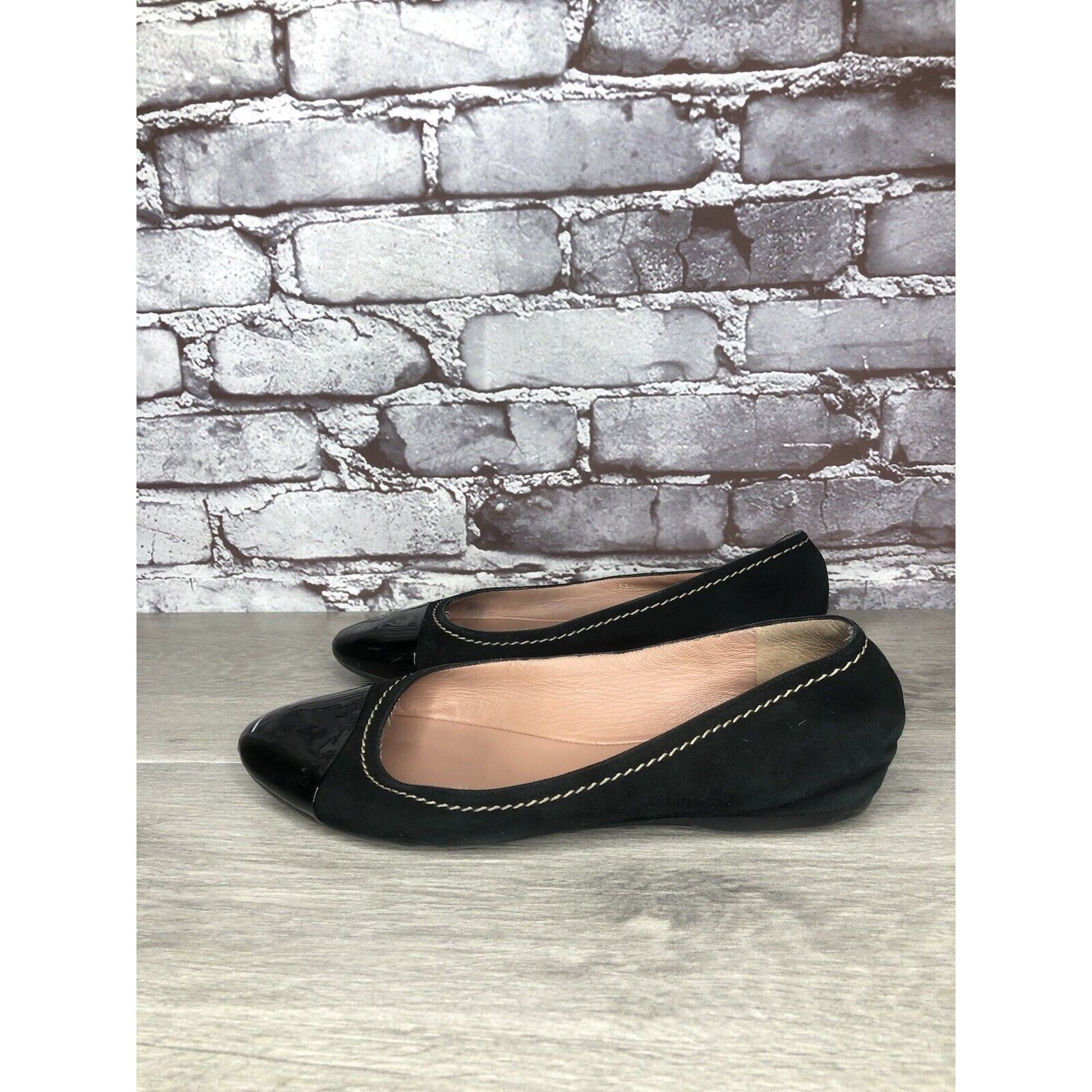 Hugo Boss Boss Hugo Boss Black Suede Leather Ballerina Flats Shoes Wom Size US 8.5 / IT 38.5 - 1 Thumbnail
