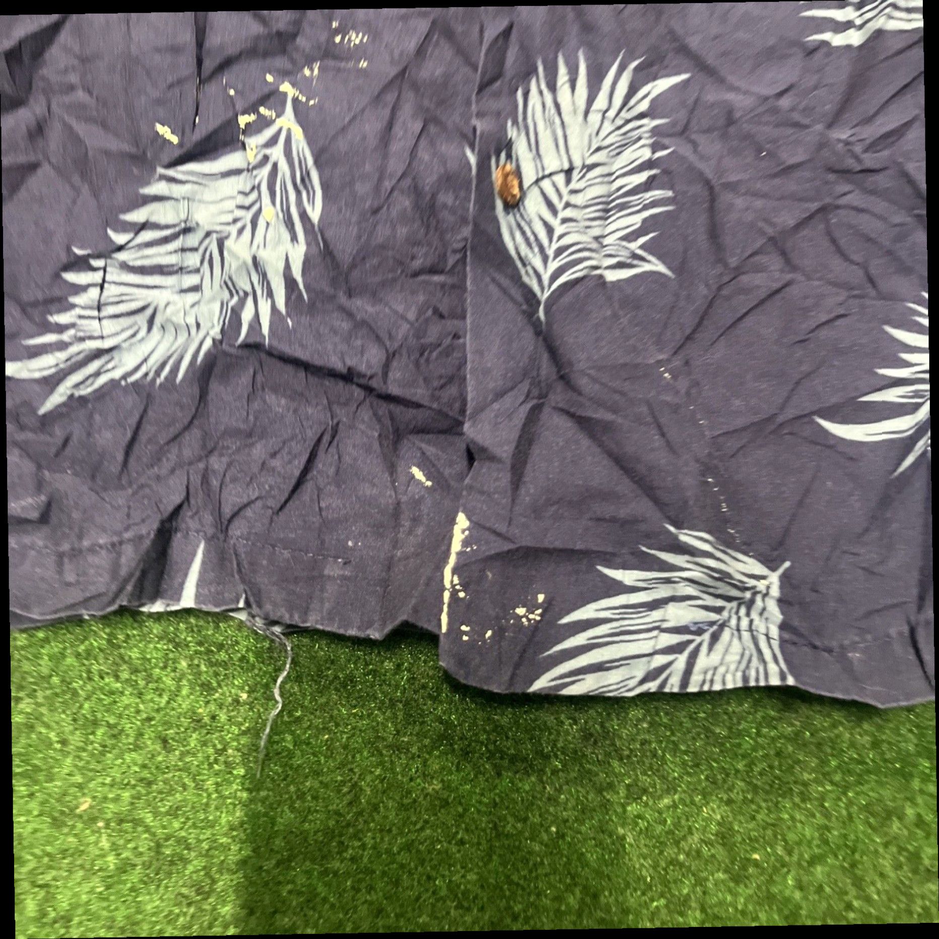 Vintage VTG KYs Hawaiian Shirt Mens Large Blue Hibiscus Palm Tree Print Camp Collar USA Size US L / EU 52-54 / 3 - 2 Thumbnail