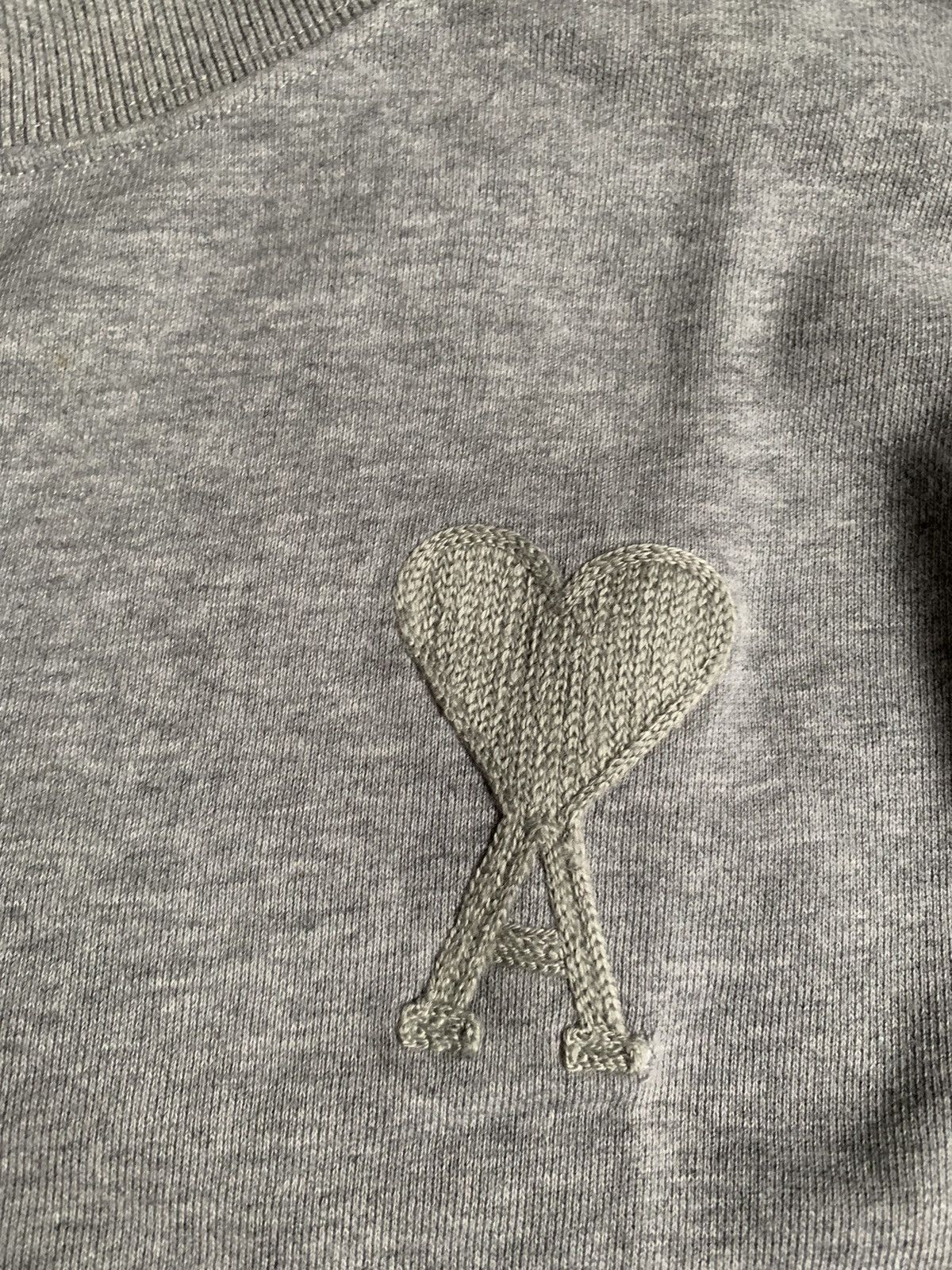AMI Ami Paris Pocket Logo Gray Crewneck Sweatshirt Size US L / EU 52-54 / 3 - 5 Thumbnail