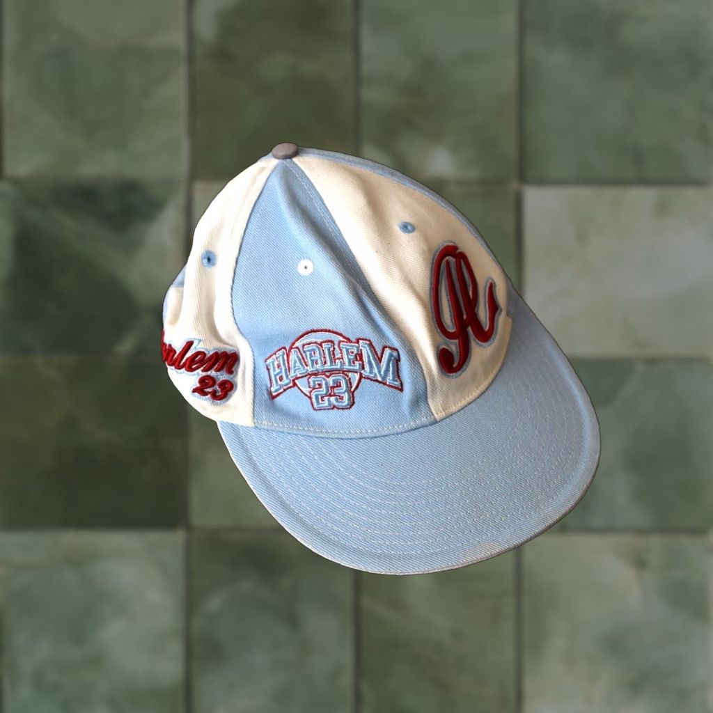 Vintage VINTAGE Harlem 23 Allstars Hat Blue White Bone NYC Fitted Baseball Cap Size 7 1/8 Men Baseball Cap Mens Size ONE SIZE - 1 Thumbnail