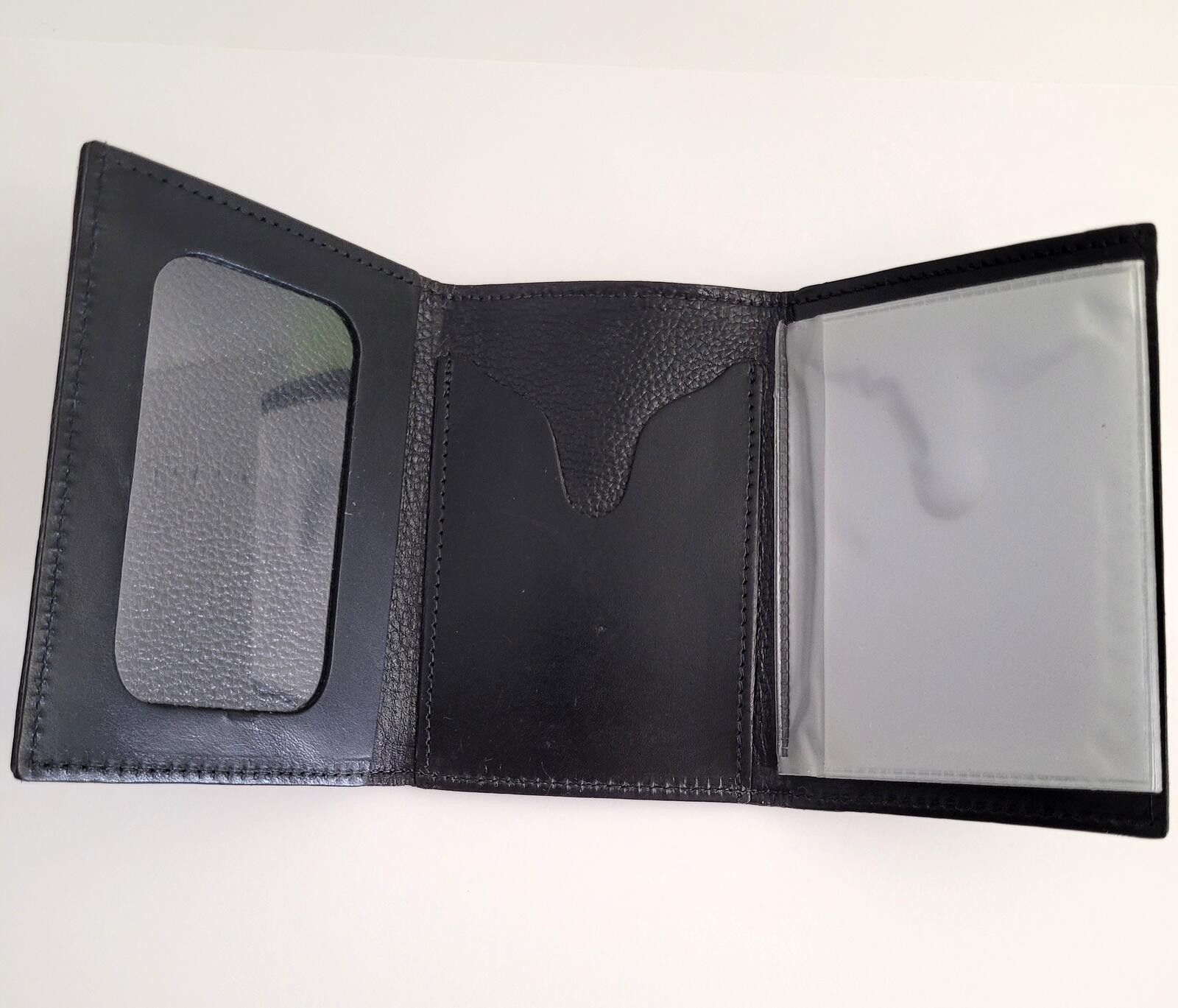 Other Genuine Leather Tri-Fold Wallet Black Brown Marbled Finish Size ONE SIZE - 2 Thumbnail